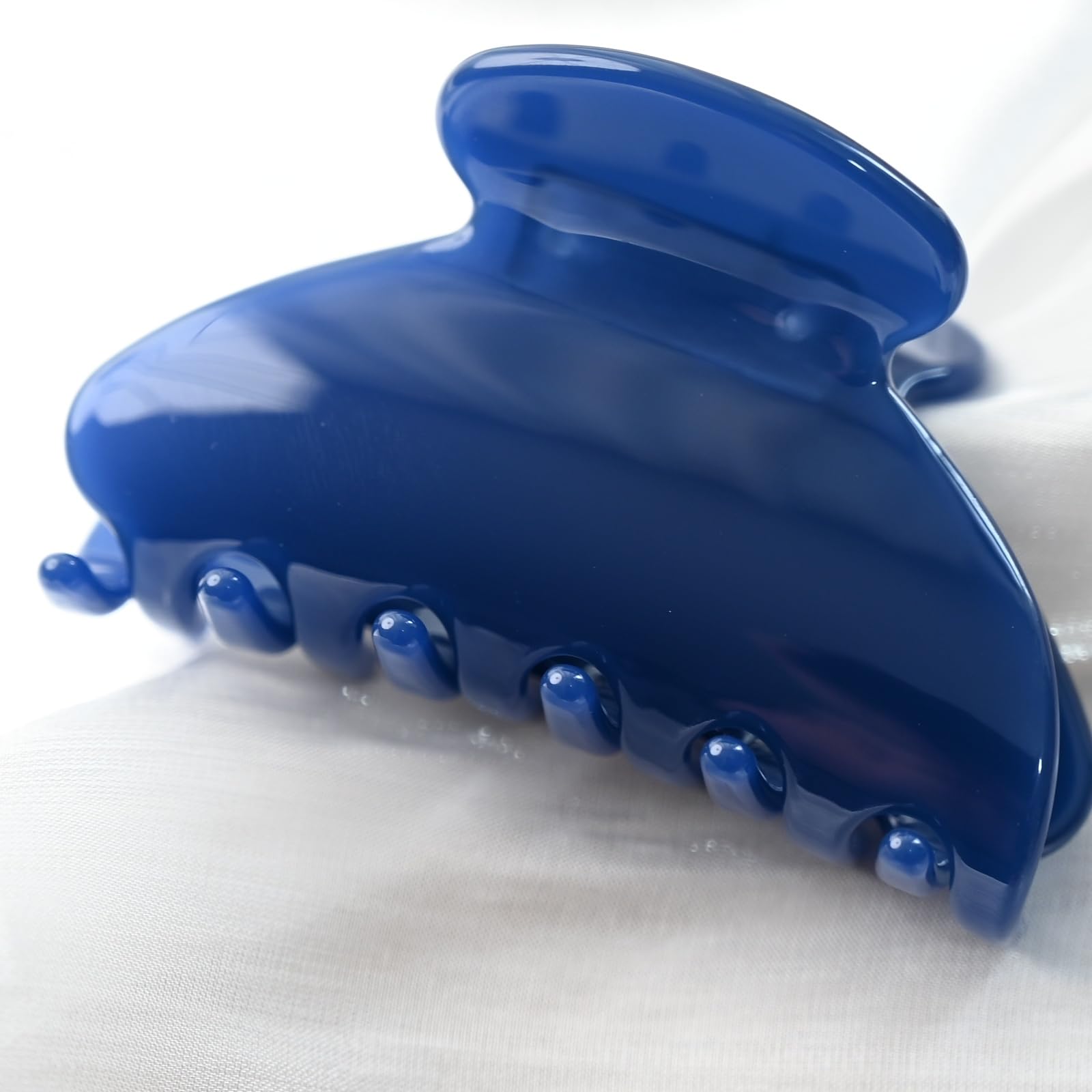 Handmade French Acetate Dark Blue Tortoise Hair Claw