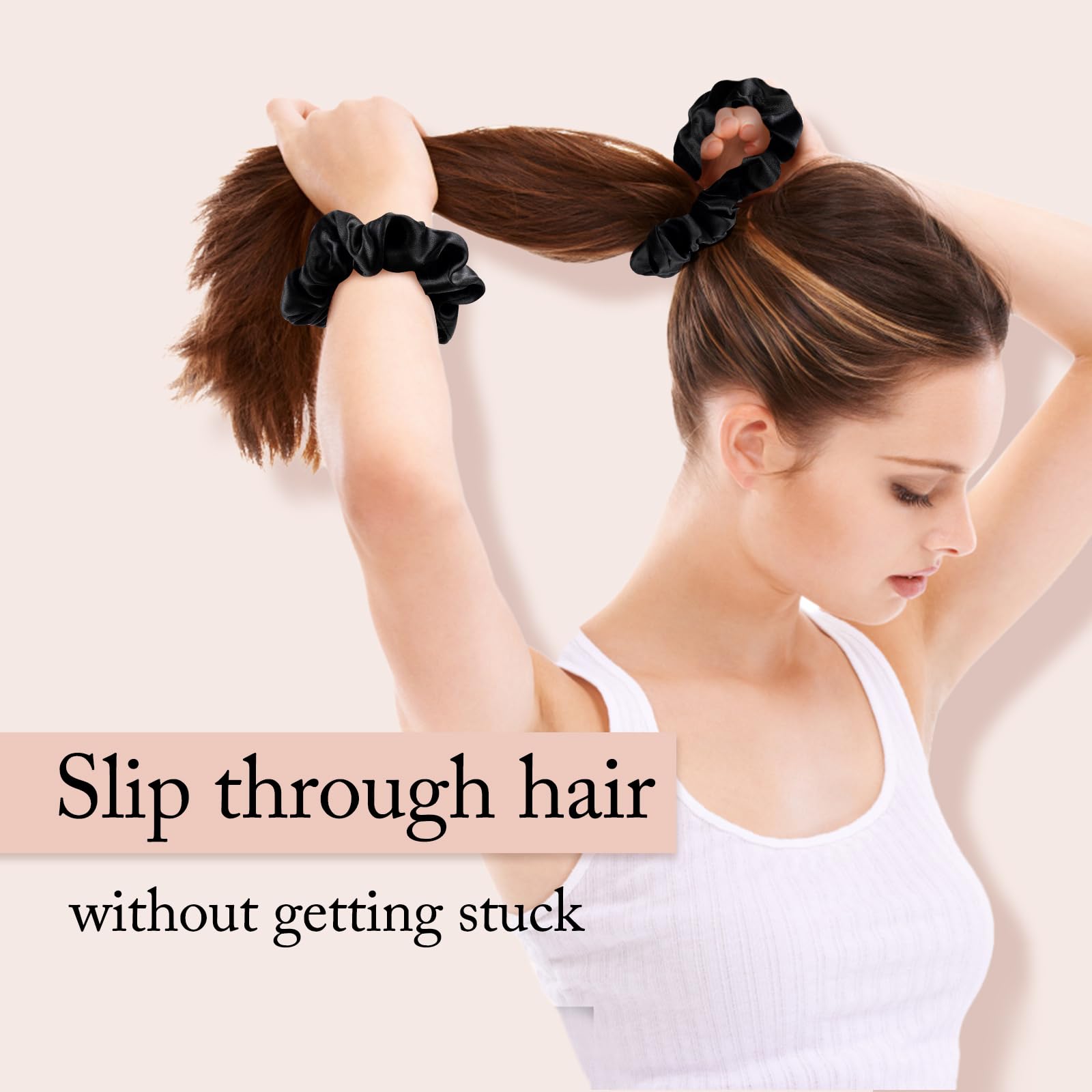 Pure Mulberry Silk Scrunchies for Gentle Hair