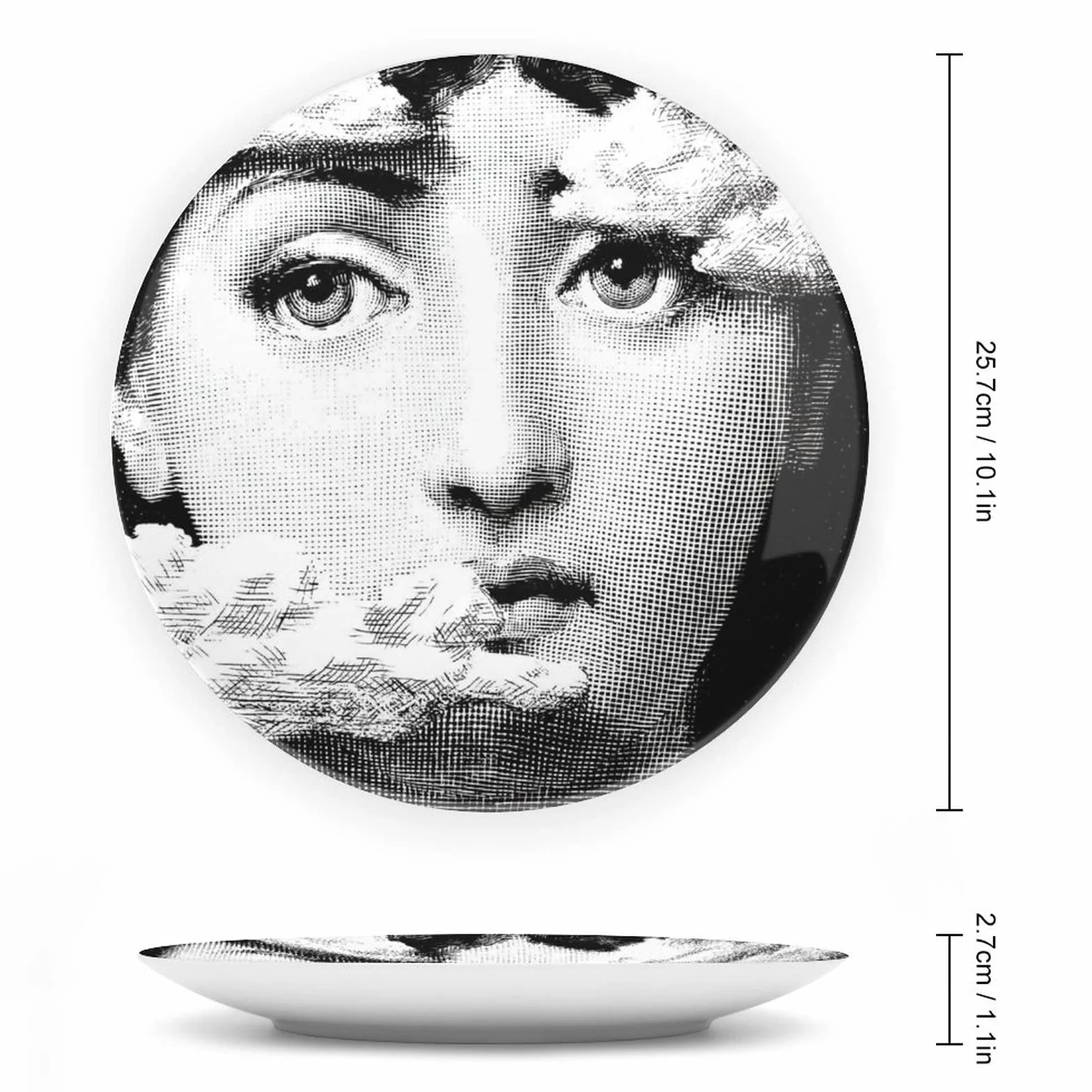 Lina Cavalieri - Piatto decorativo da parete, decorazione misteriosa da appendere alla parete, con staffa e speciale gancio a molla, 25,4 cm, K3