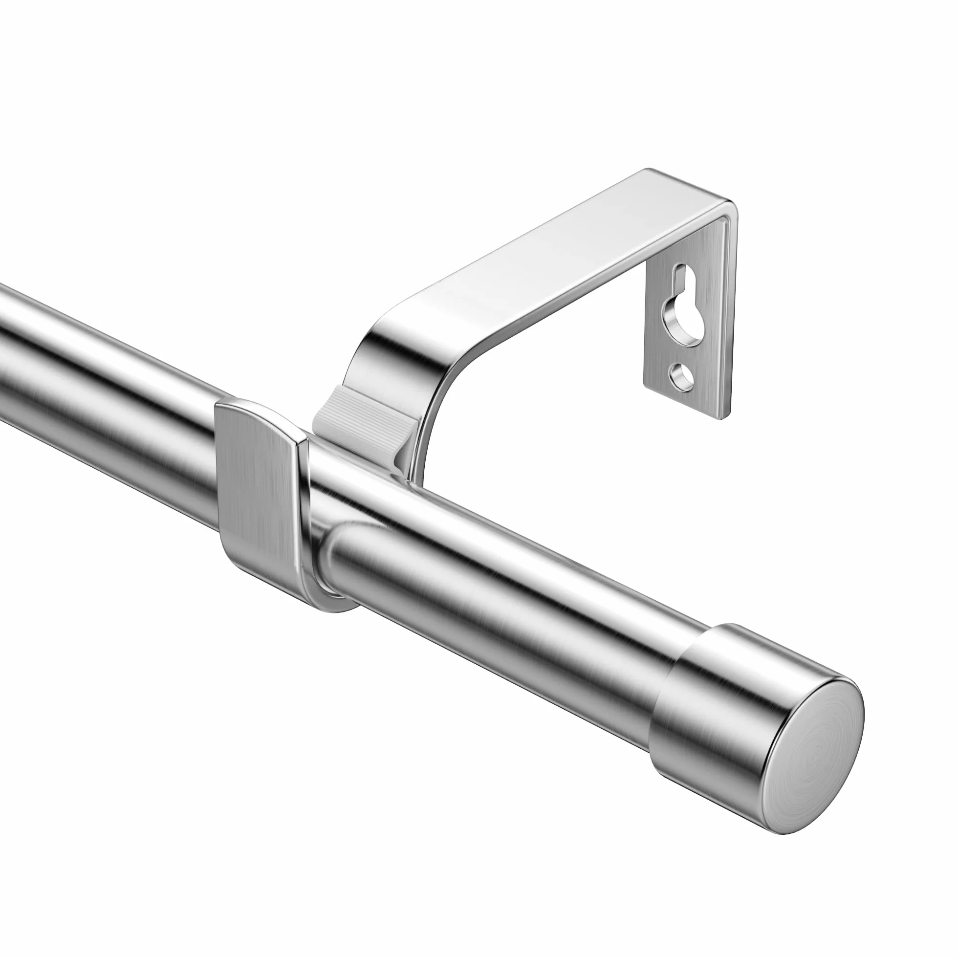Aste per Tende Allungabili 76-135 cm 19 mm Nichel Spazzolato