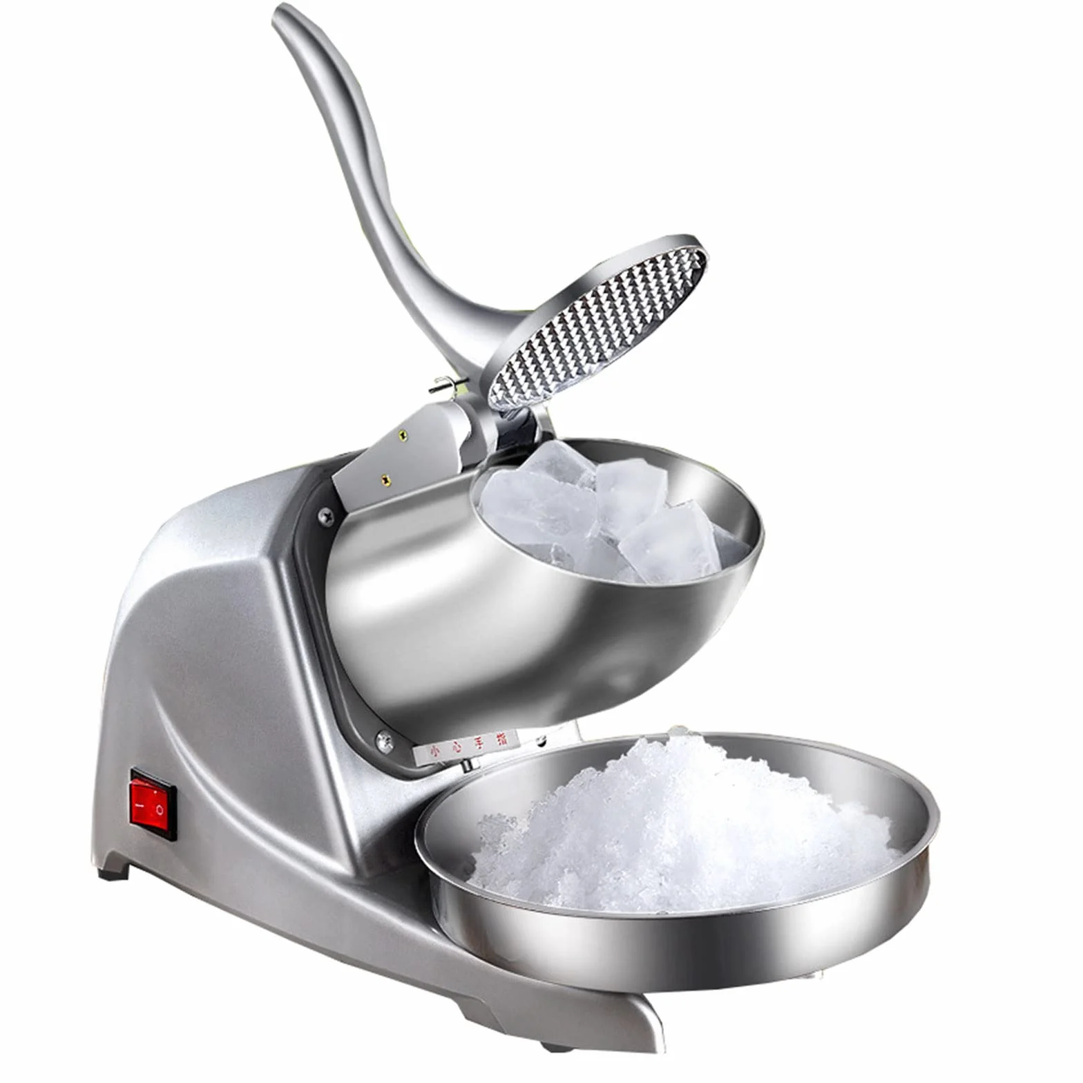 Tritaghiaccio Elettrico e Granita Istantanea, Tritaghiaccio per Granite e Macchina per Granita,Spessore del frullato Regolabile,con Ciotola,95 kg/Ora