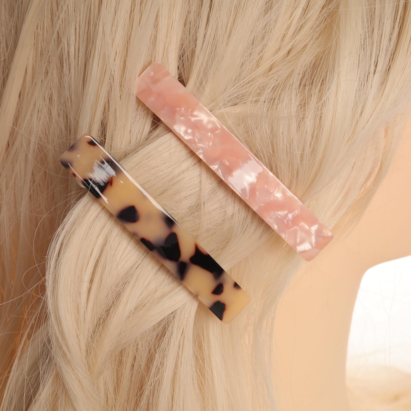 Acetate Tortoiseshell Hair Barrette Set