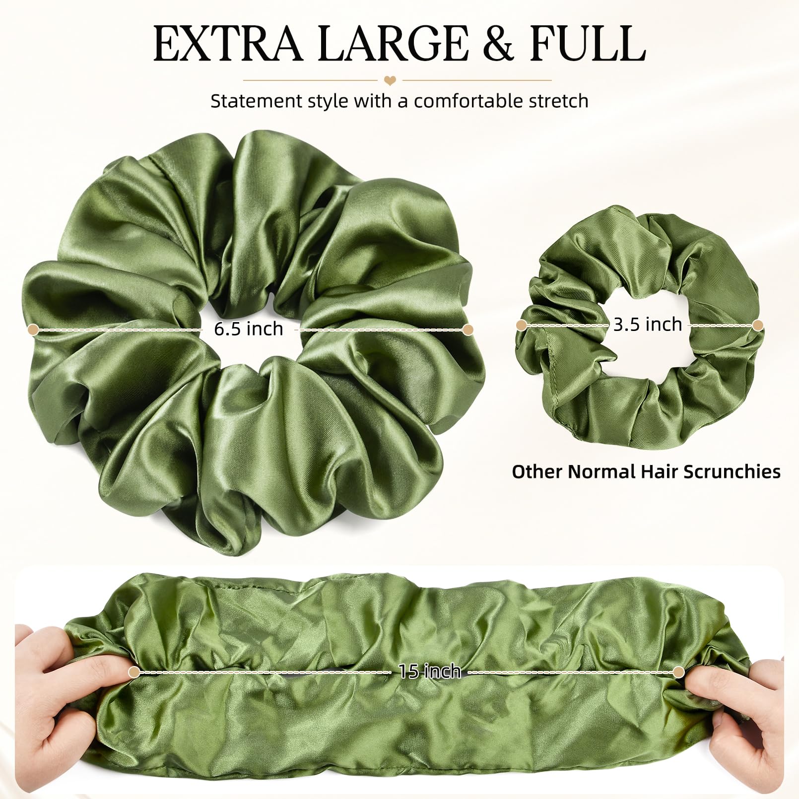 Luxe Oversized Satin Scrunchie Duo