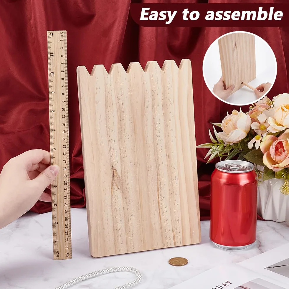 FINGERINSPIRE Espositore per Collane in Legno Portatile Rettangolare per Gioielli