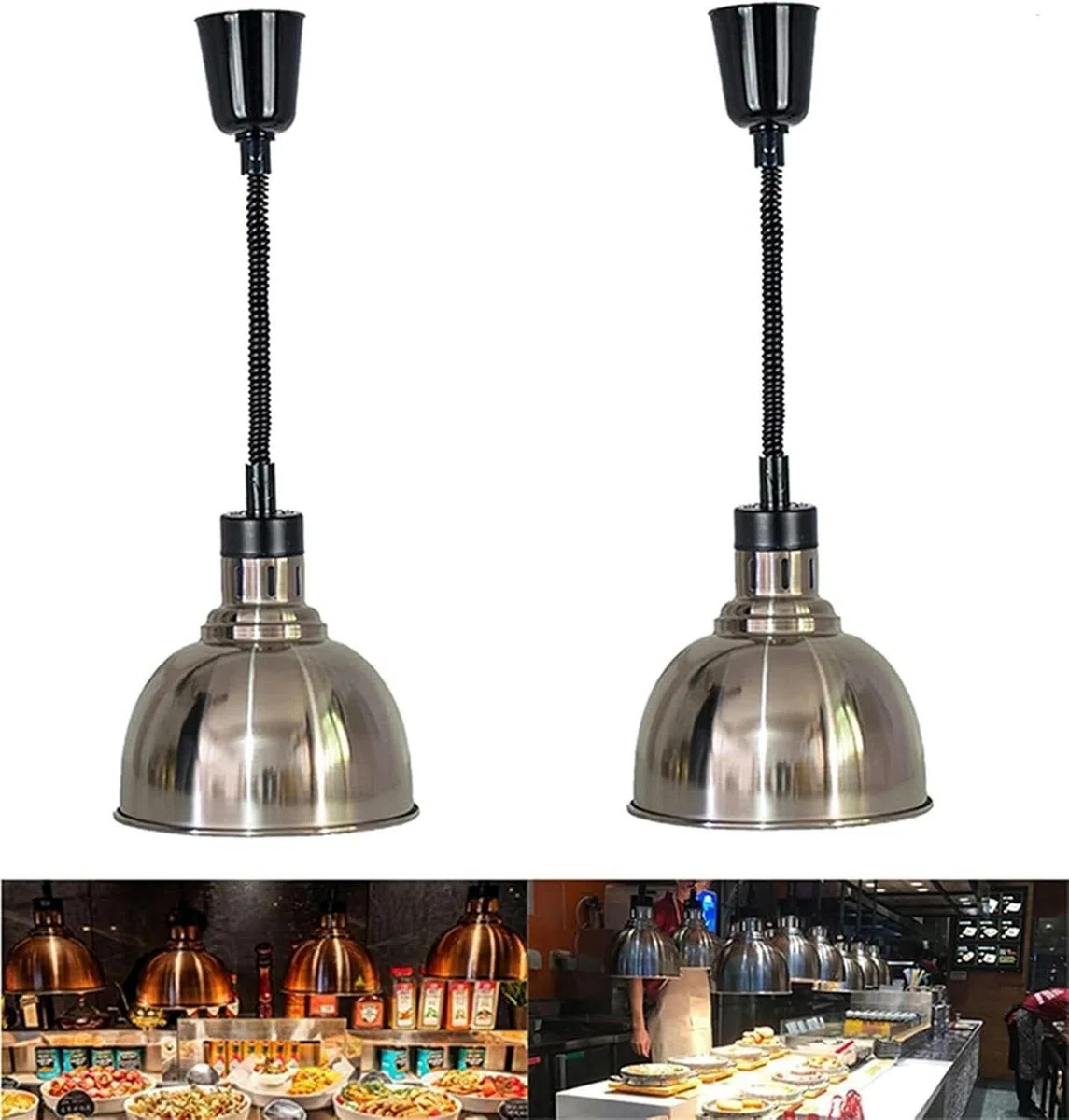 Lampada per Chiamate Alimentari Lampada Alimentare, Lampada da Calore Alimentare Commerciale, Lampada di Calore Riscaldante Lampada Costafattore ~/