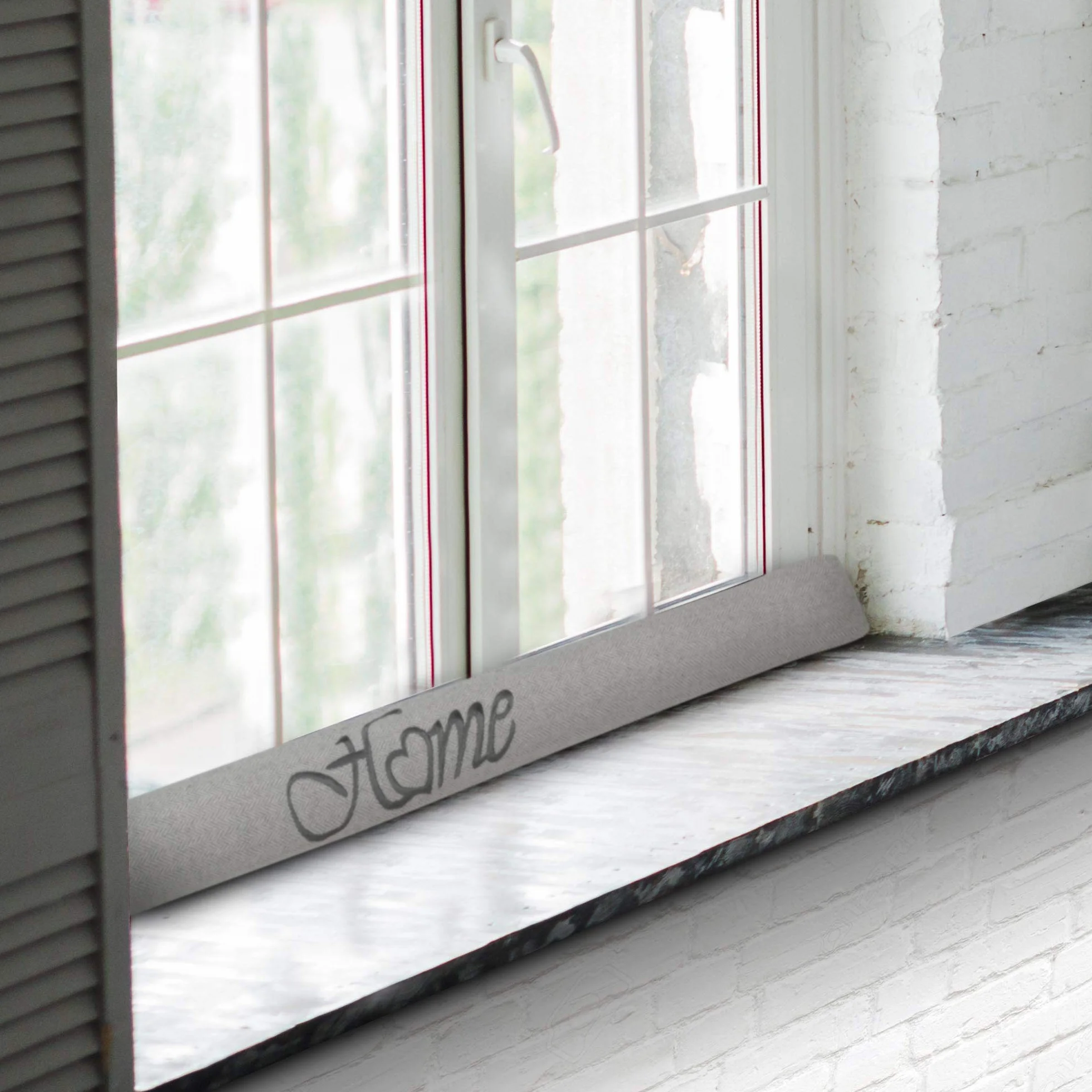Beautissu Paraspifferi Imbottito per Porta e finestra Tuuli Ho 120cm - 1,2kg - in Poliestere - paraspiffero Universale porte e finestre - paravento sottoporta Isolante - Contro Il Freddo - Grigio