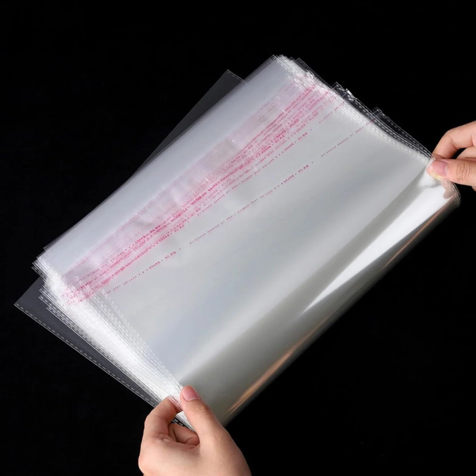 400 Pezzi Sacchetti di Cellophane Trasparente Sacchetti Plastica Autoadesivi OPP Plastica Alimenti Sacchetto per Decorare Caramelle Biscotto Natale (18 * 36cm)