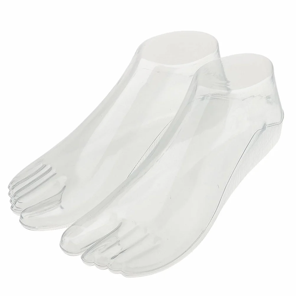 Manichino piedi femminili trasparente per display sandali scarpe calzini gioielli