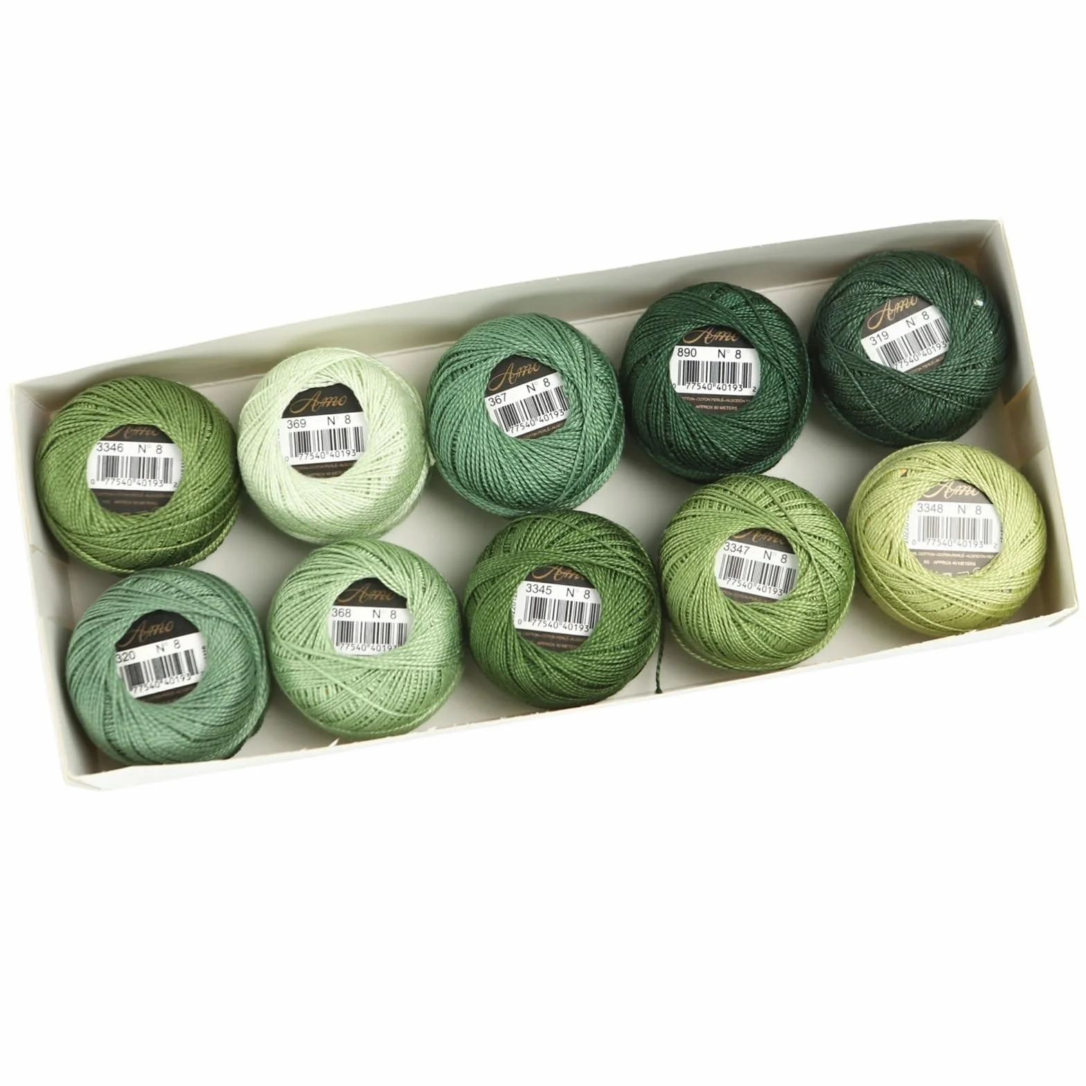 Set di fili da ricamo, misura 8, 5 g ciascuno, 40,6 m, 160 colori assortiti per progetti di cucito, artigianato e ricamo a macchina