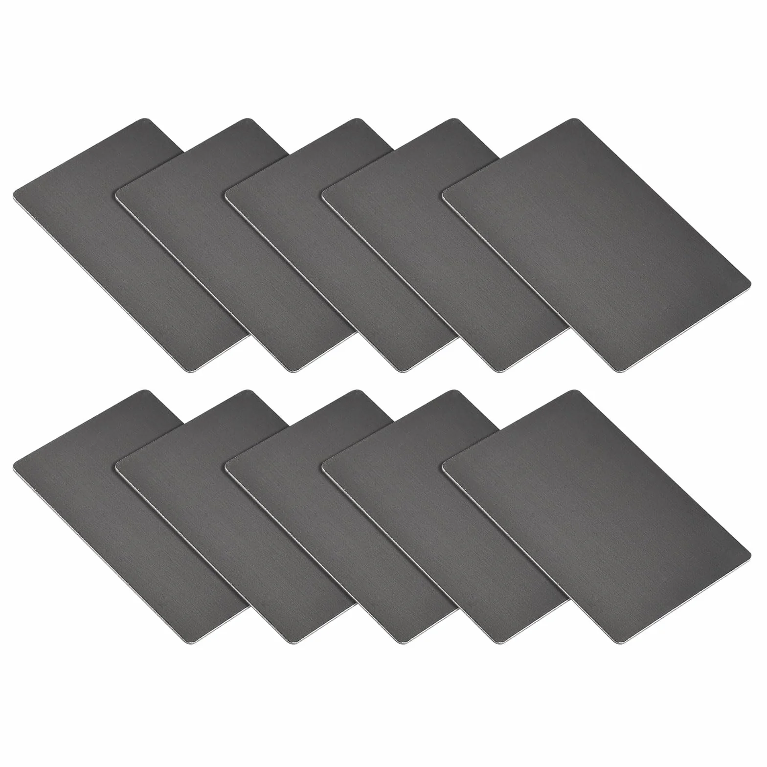 QUARKZMAN Anodizzato Alluminio Piastra 3,9 x 2,4 Pollici 10pz Nero per Incisione Fai da te
