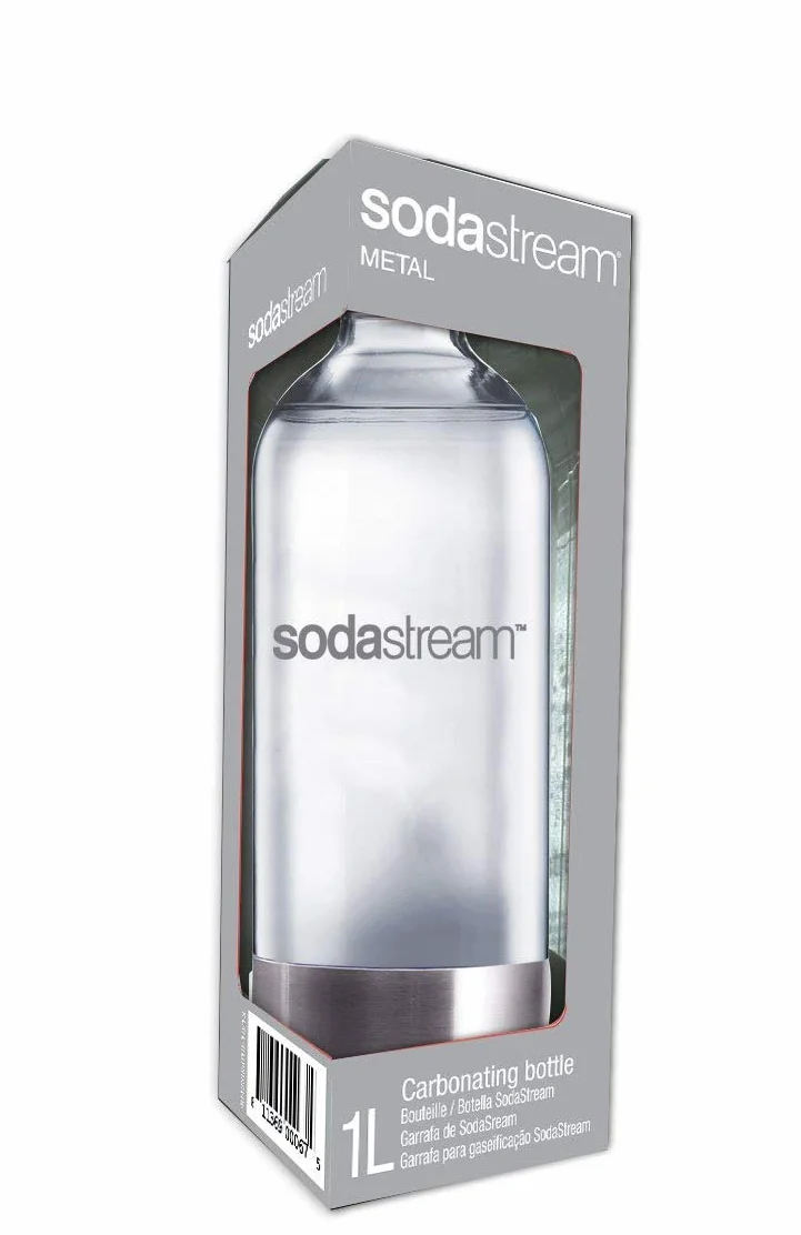 Sodastream Butelka Pet 1 L Ze Stalową Pokrywką I Dnem, Uniwersalna