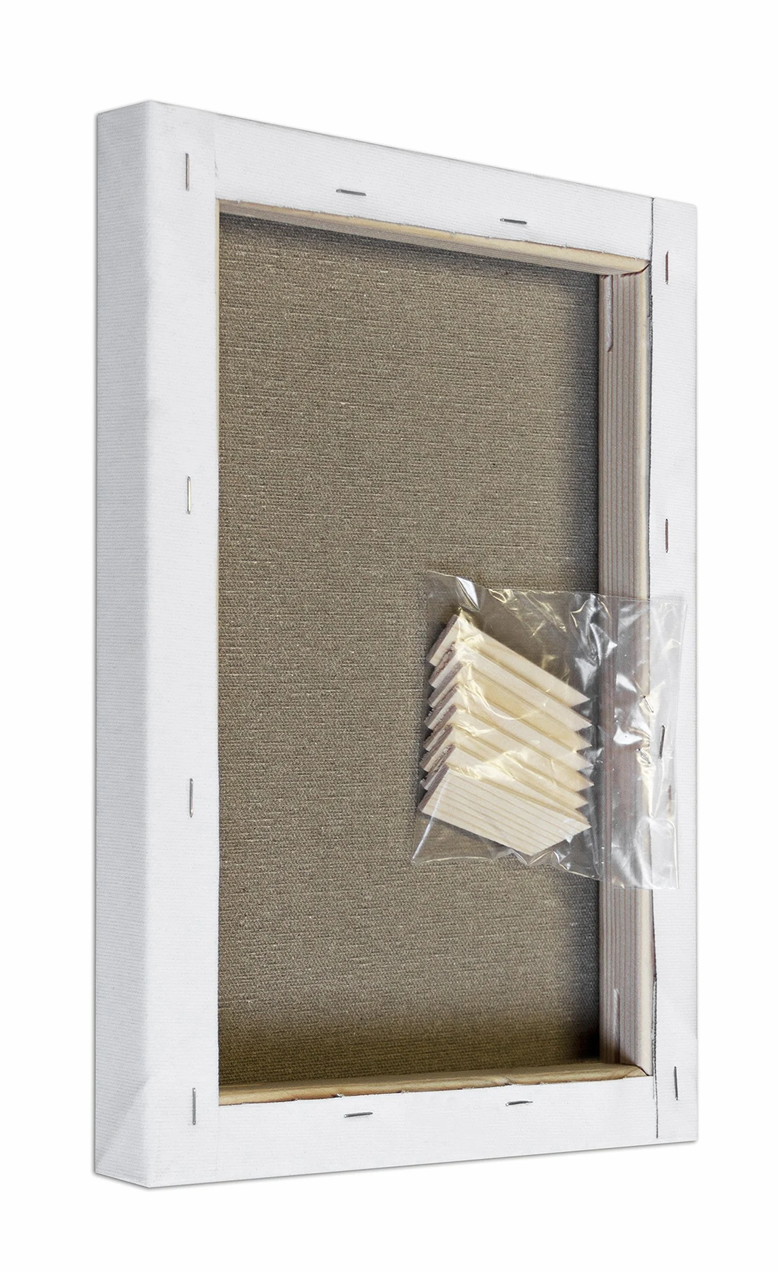 Arte & Arte Telaio con Tela per Pittori 80x60x3.5 cm Legno di Abete Cotone Bianco Made in Italy