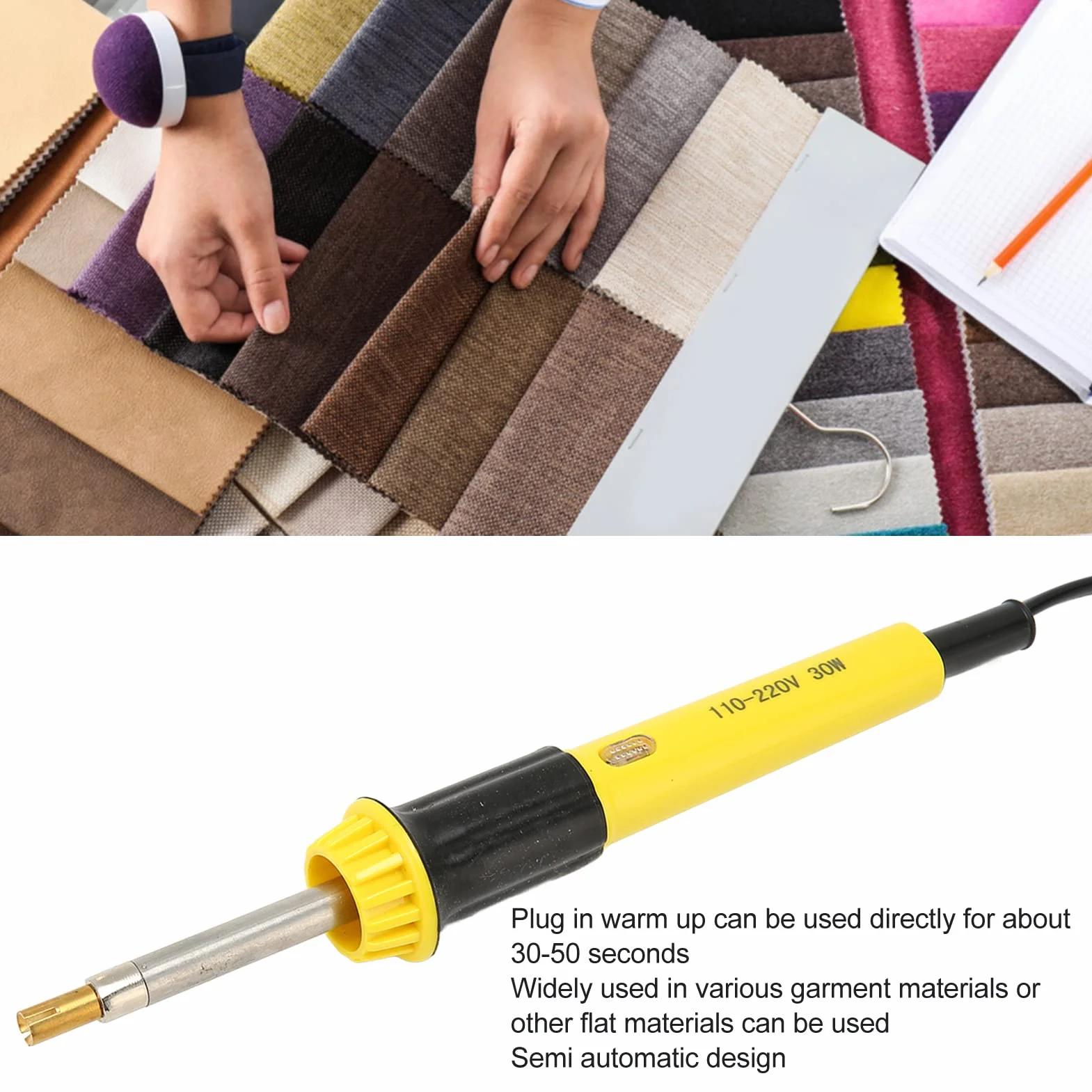 Hotfix Applicatore di Strass Professionale 30W Ferro per Fissaggio a Caldo Fai-Da-Te