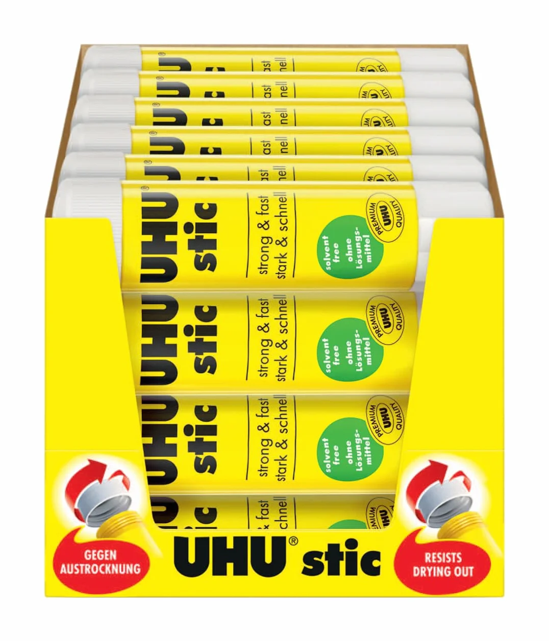 UHU Stic standard, colla per bambini, sicura da usare per i lavoretti, adatta per la scuola, l'ufficio, l'università, 24 x 8.2g