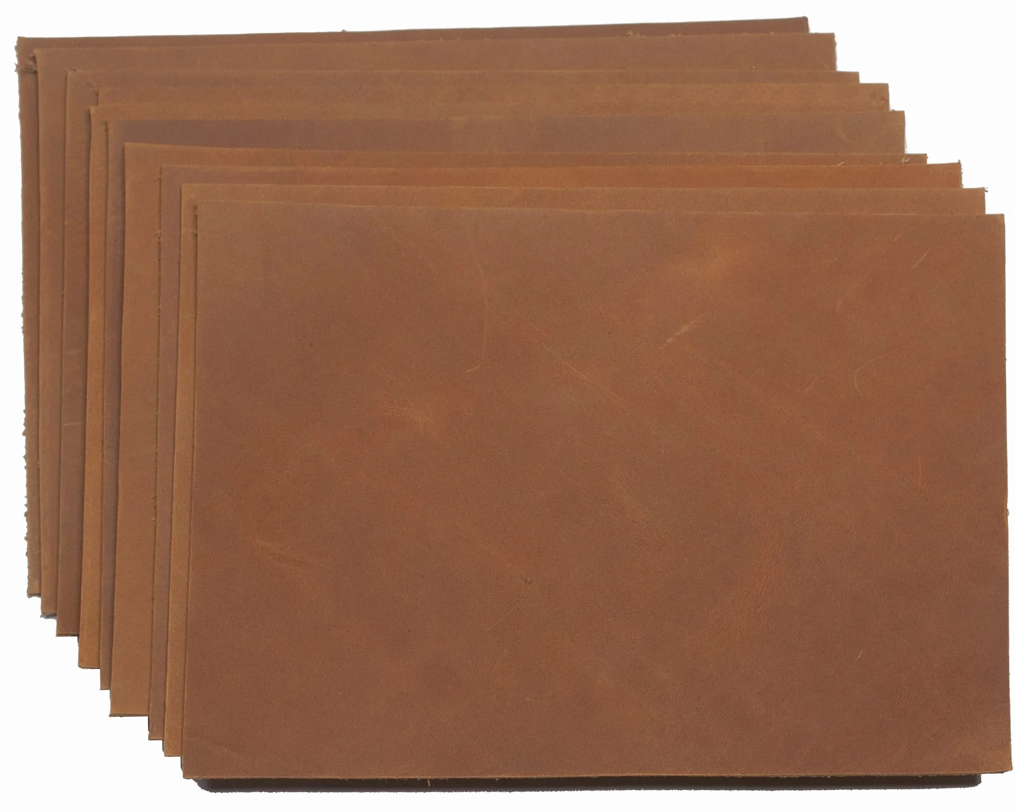 Pelle di manzo spessore 1,6 mm Crazy Horse cerata A6 (105 x 148mm) Marrone chiaro HAPPER STUDIO