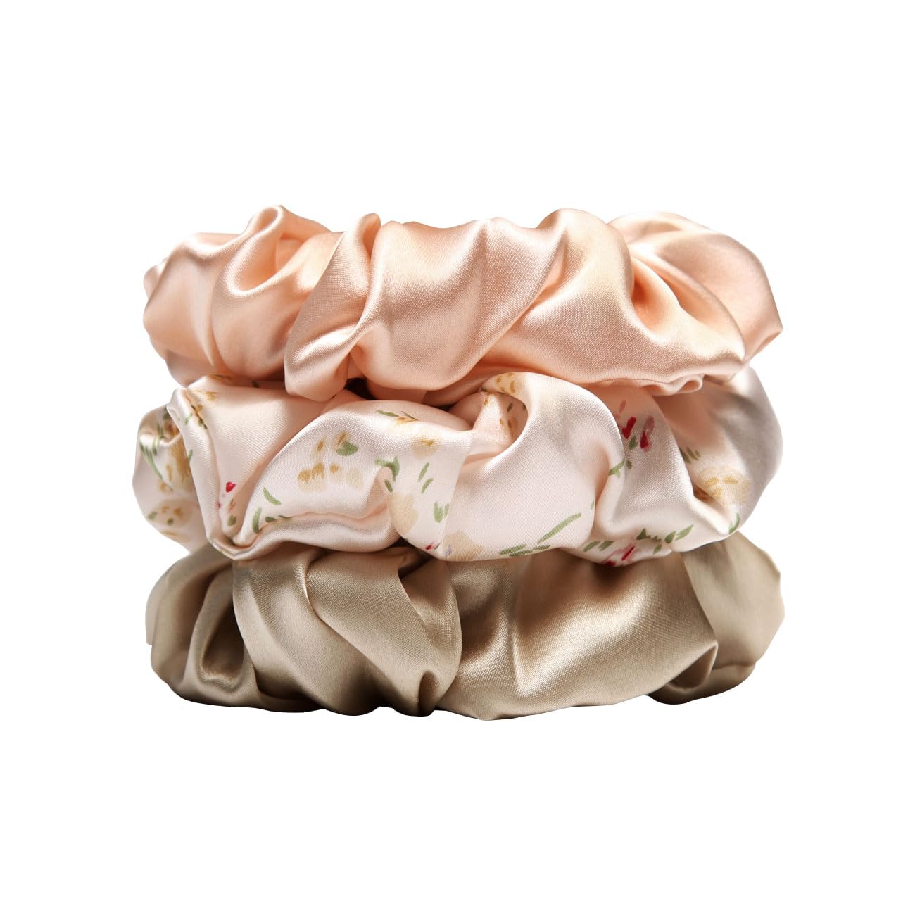 Pure Mulberry Silk Scrunchies for Gentle Hold