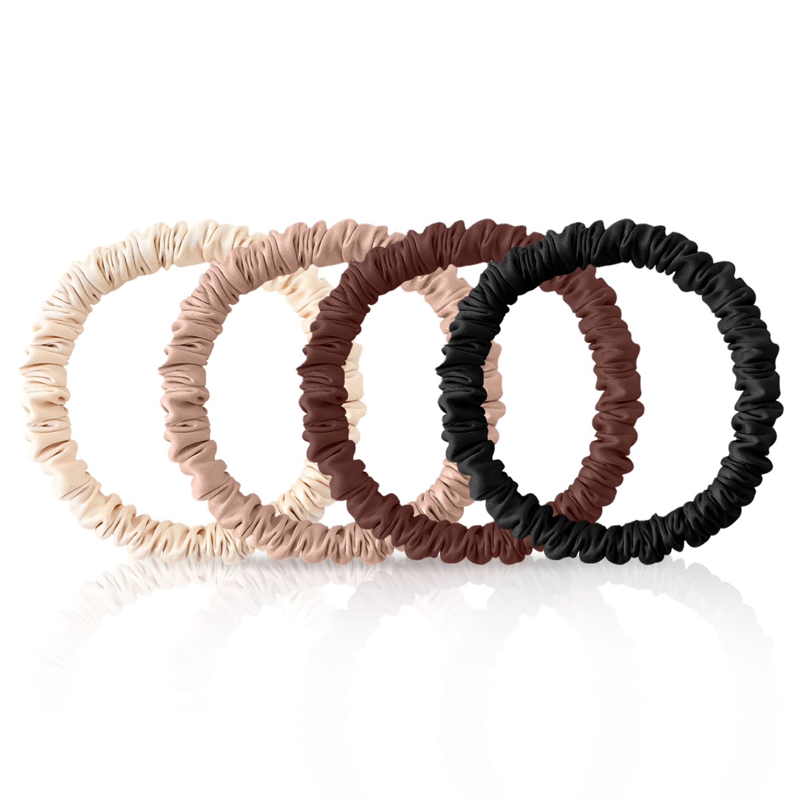 Mulberry Silk Skinny Scrunchies