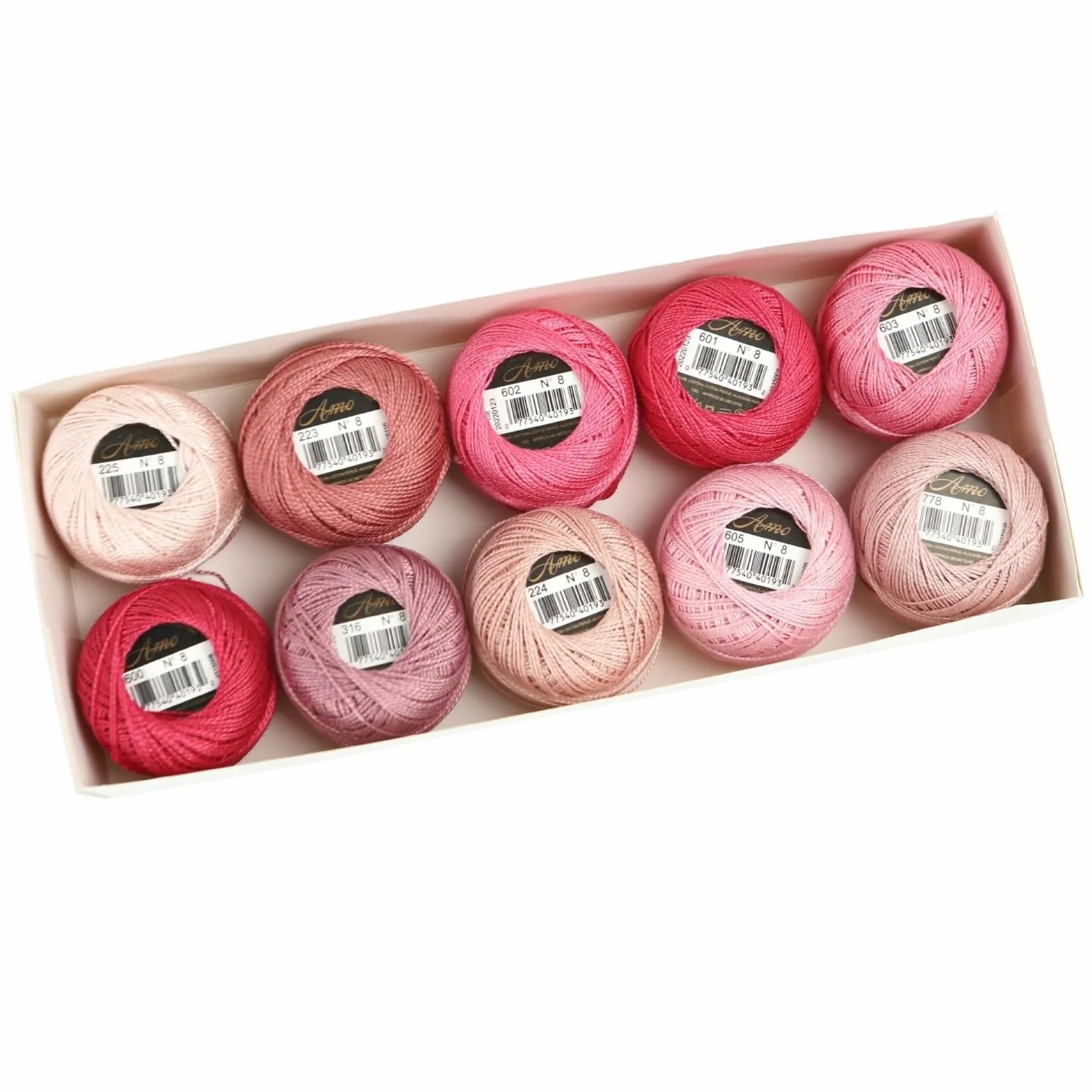 Set di fili da ricamo, misura 8, 5 g ciascuno, 40,6 m, 160 colori assortiti per progetti di cucito, artigianato e ricamo a macchina