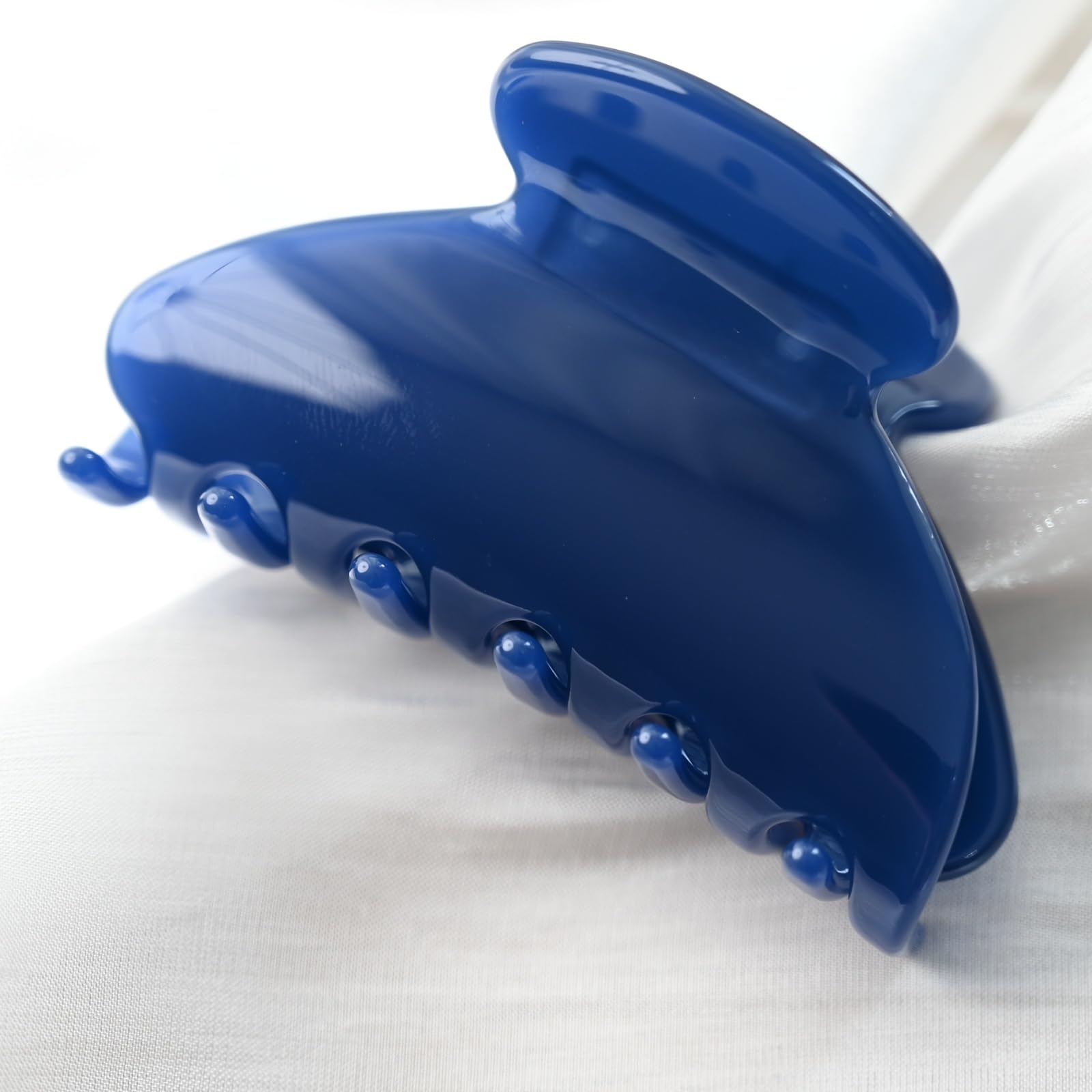 Handmade French Acetate Dark Blue Tortoise Hair Claw