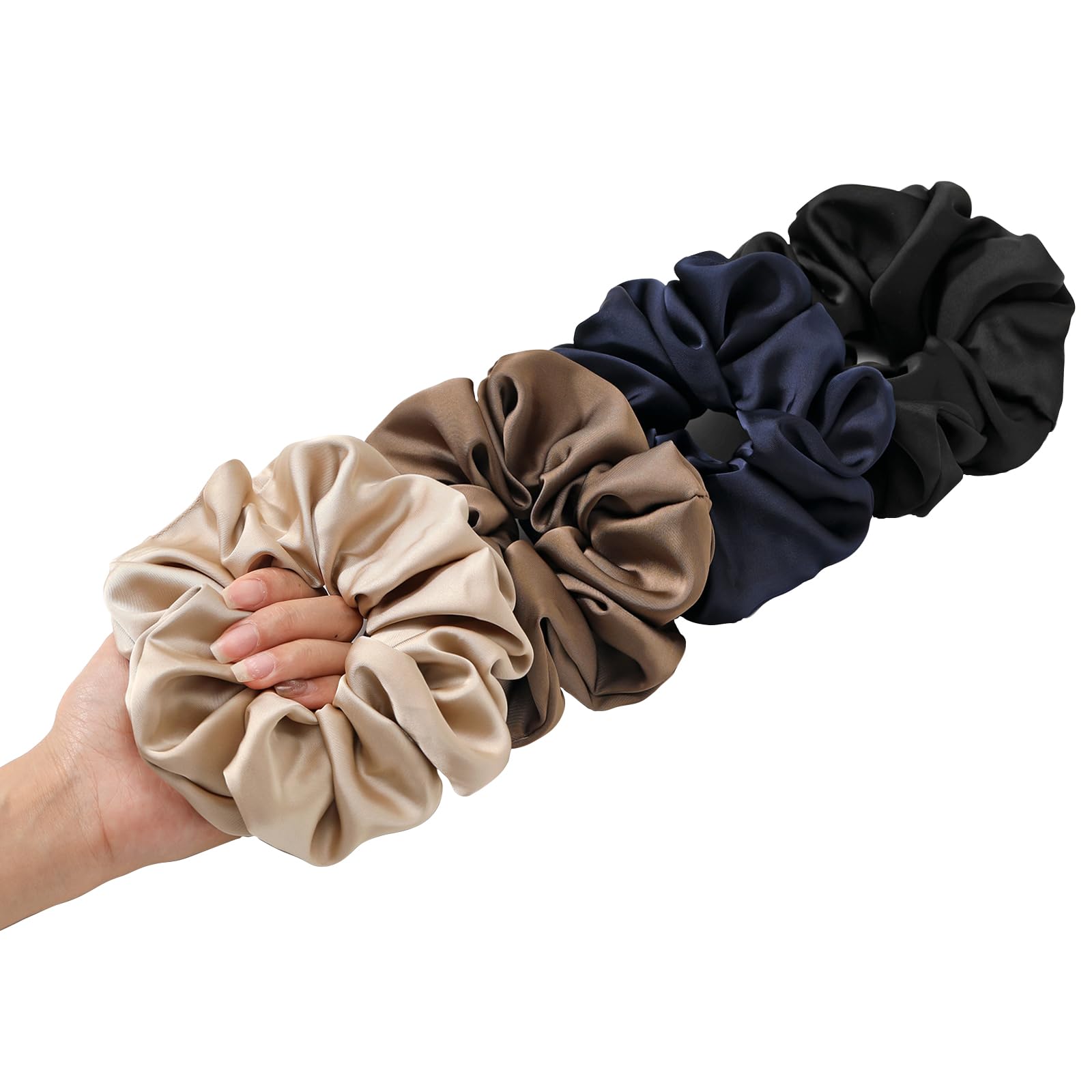 Elegant Satin Scrunchies for Voluminous Hair
