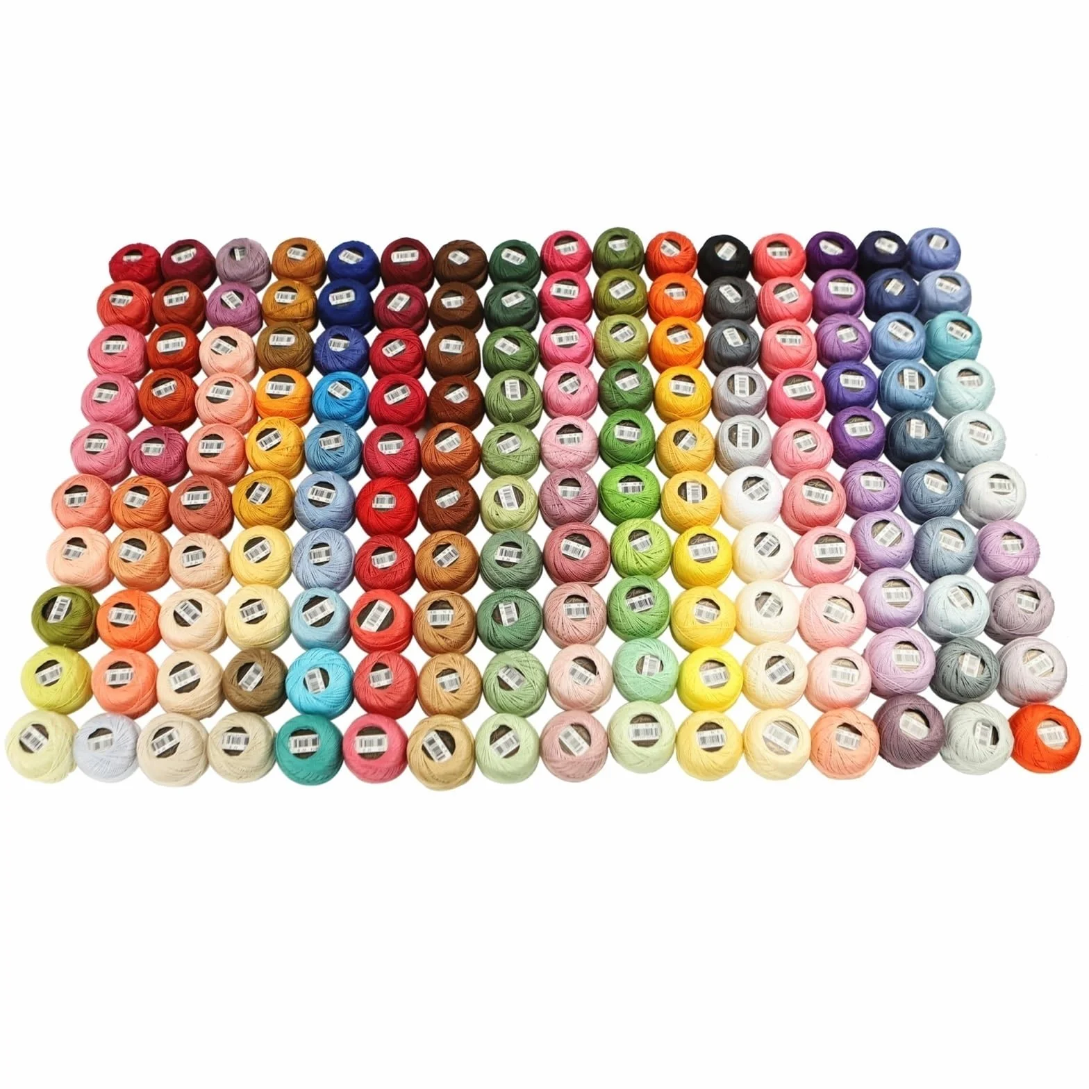 Set di fili da ricamo, misura 8, 5 g ciascuno, 40,6 m, 160 colori assortiti per progetti di cucito, artigianato e ricamo a macchina