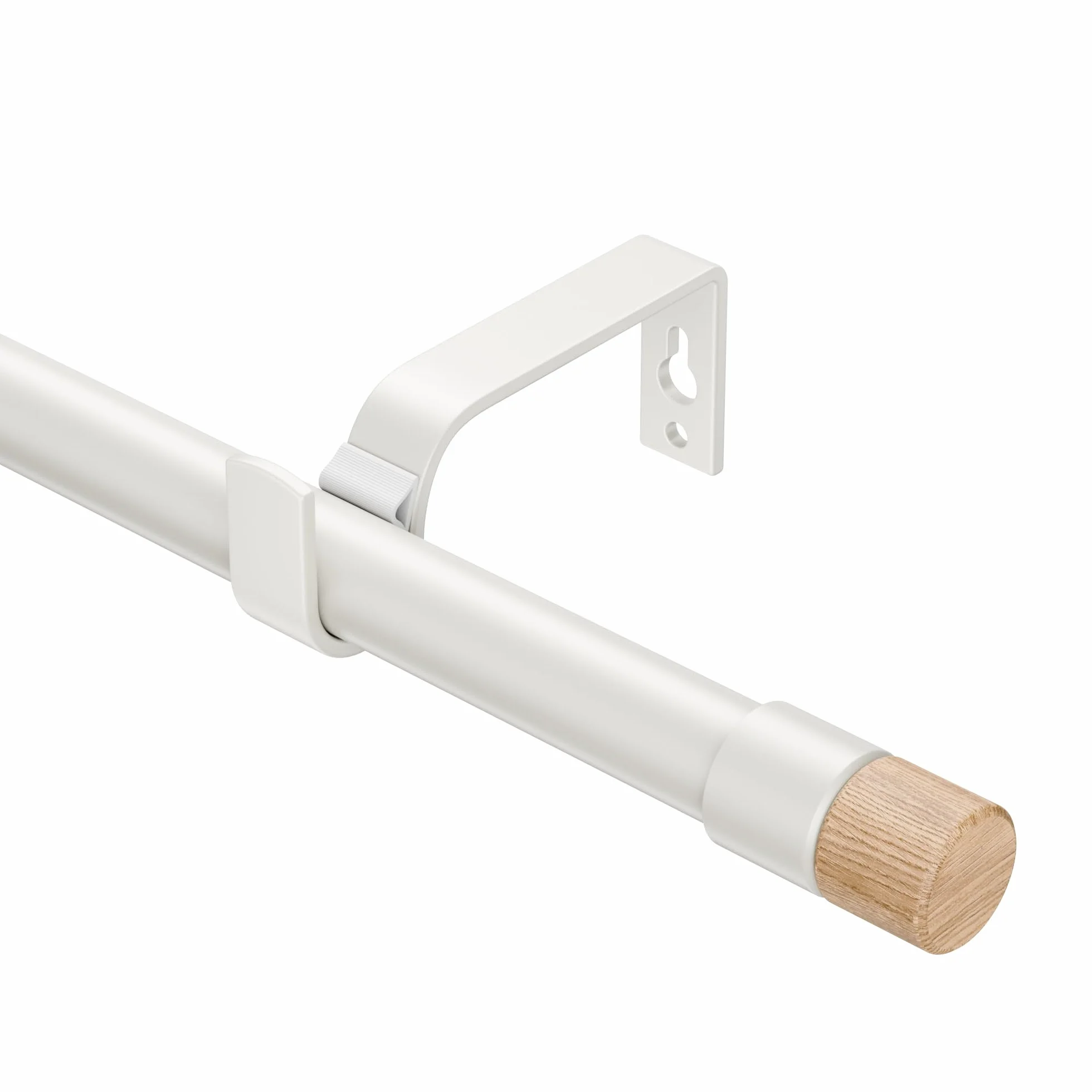 Bastoni per tende allungabili 76-135 cm diametro 19 mm regolabili con venature del legno terminali per tende con occhielli
