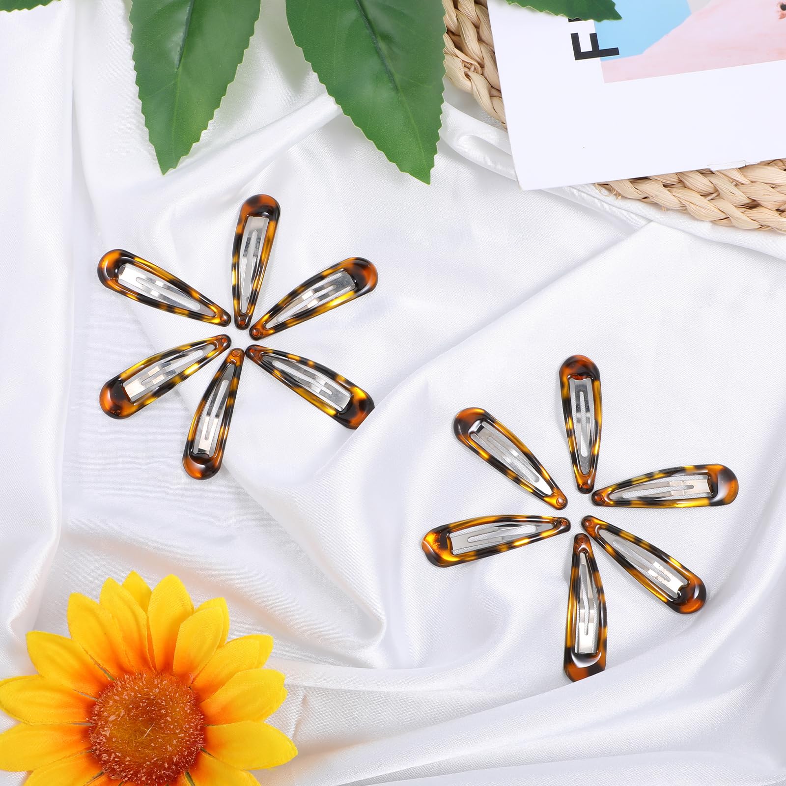 Vintage Tortoise Shell Snap Hair Barrettes