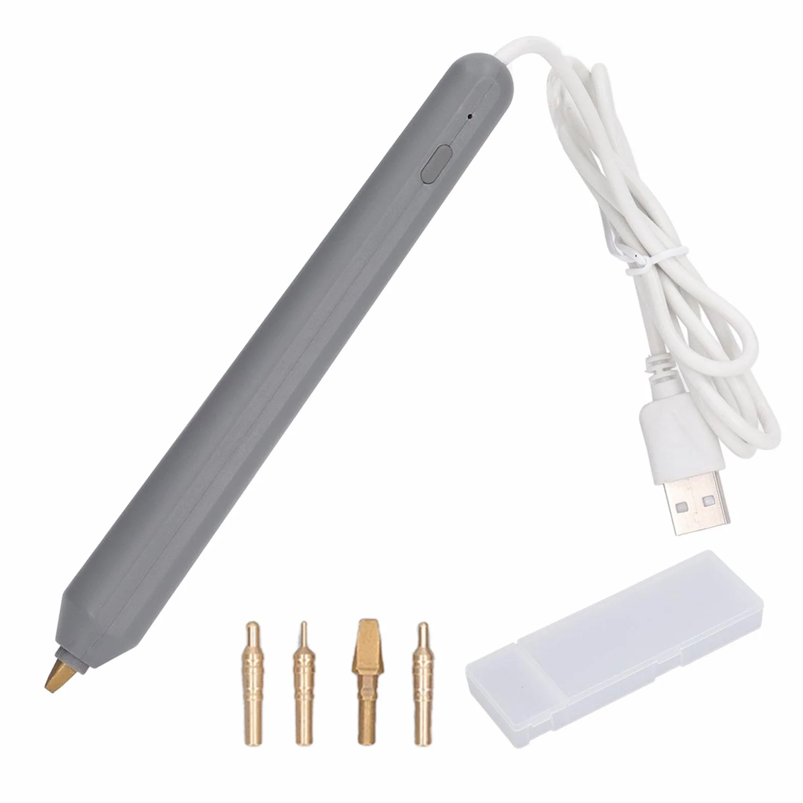 Penna Hot Foil a Caldo con USB, Bold Tip Foil Quill Freestyle, 4 Punte per Penna Riscaldante, Strumento Caratteri Dorati a Mano