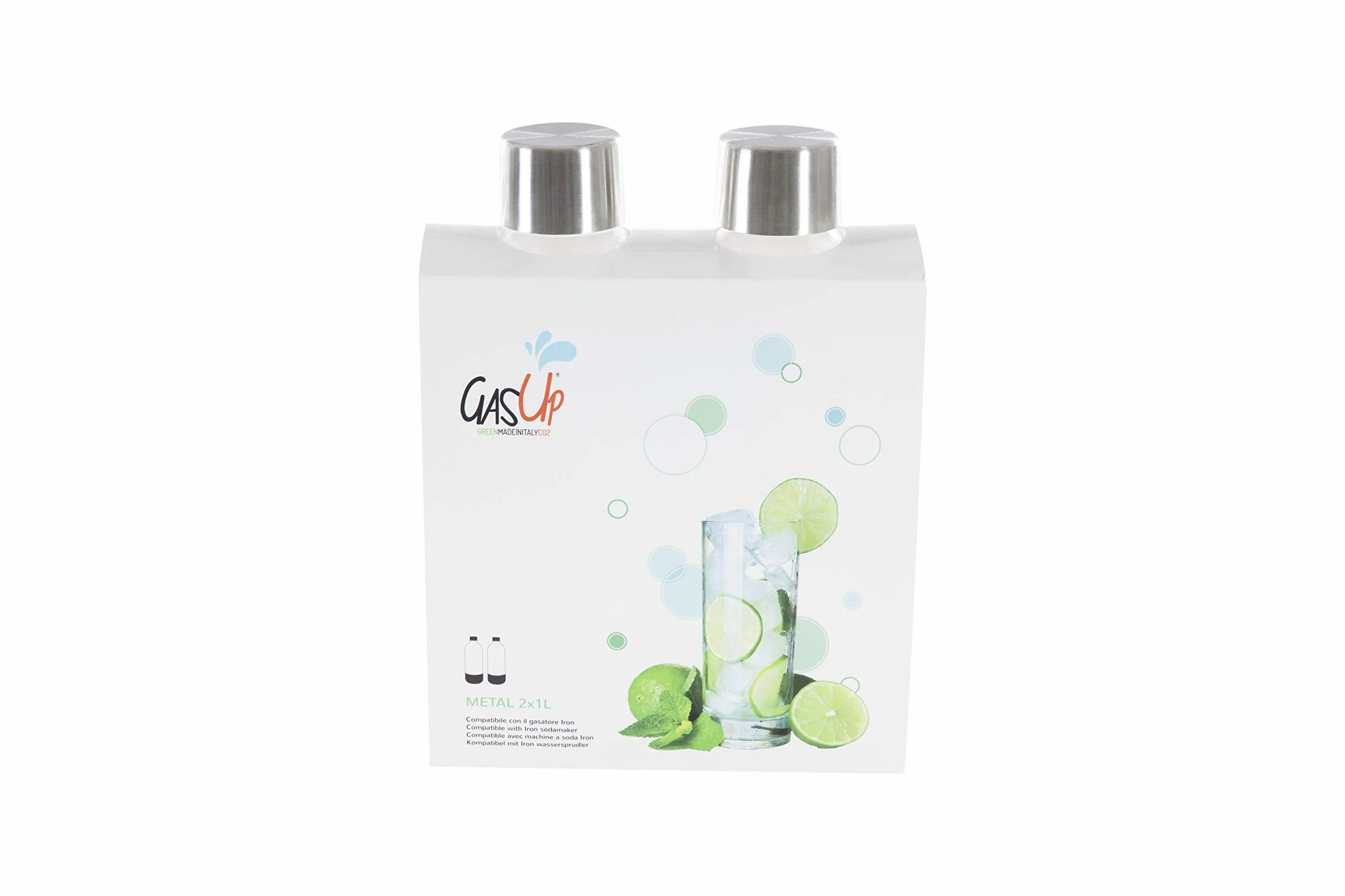 Bottiglie Iron GASATORE Acqua compatibile con Gasatore IRON GasUp