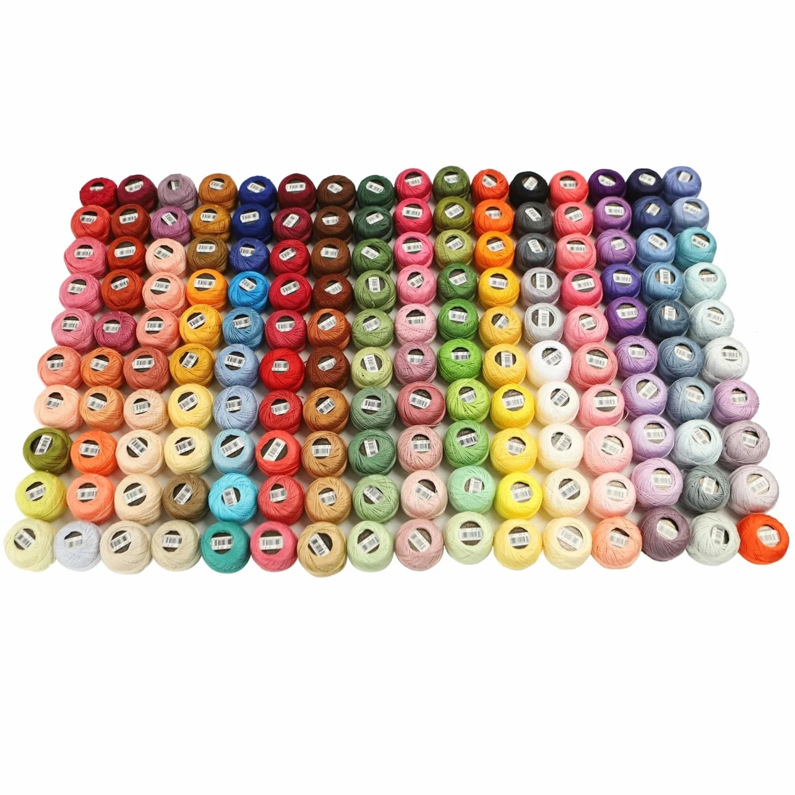 Set di fili da ricamo, misura 8, 5 g ciascuno, 40,6 m, 160 colori assortiti per progetti di cucito, artigianato e ricamo a macchina