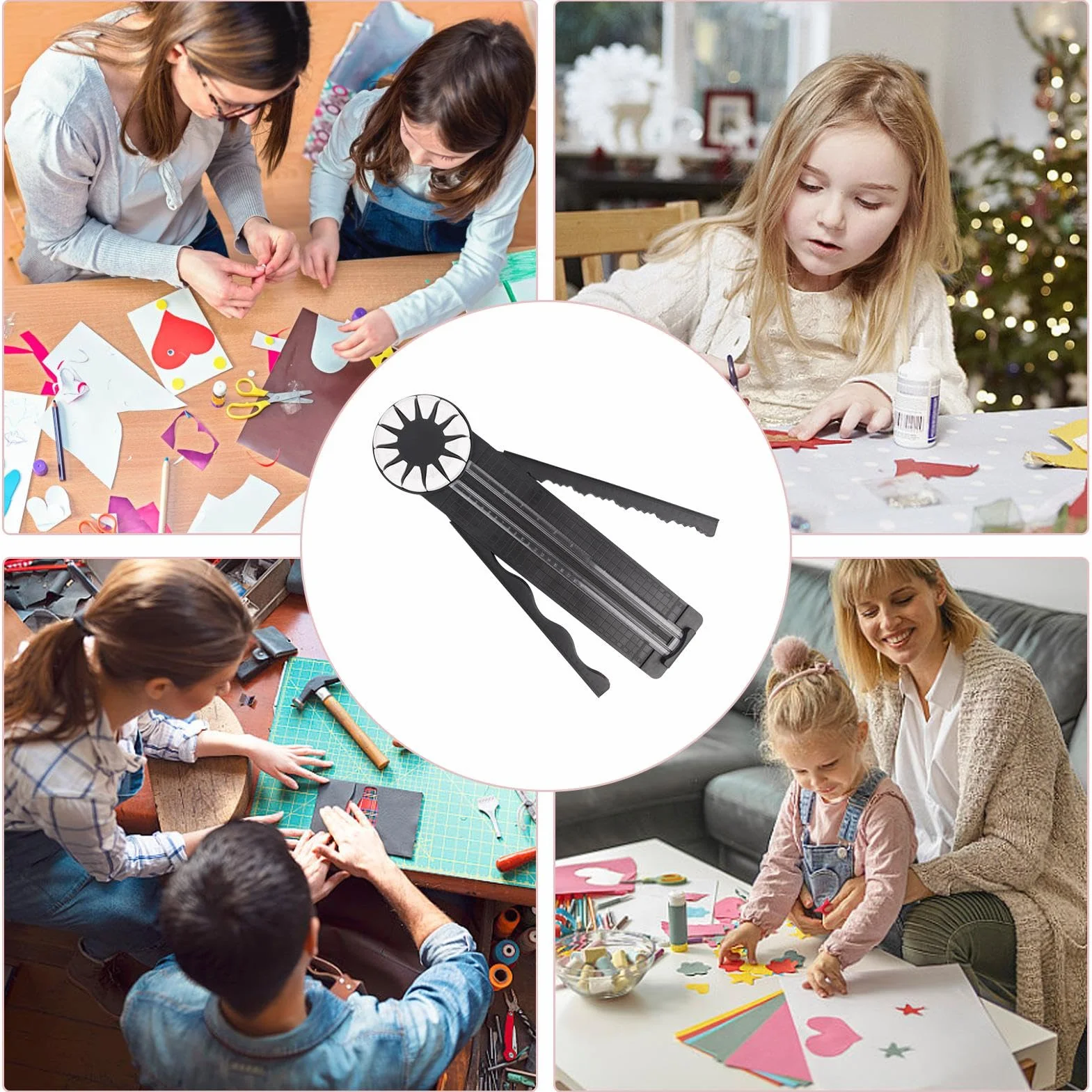 Taglierina per carta – Strumento per scrapbooking | Macchina per la lavorazione della carta stabile con misure | Taglierina efficiente per la creazione di biglietti e album di ritagli