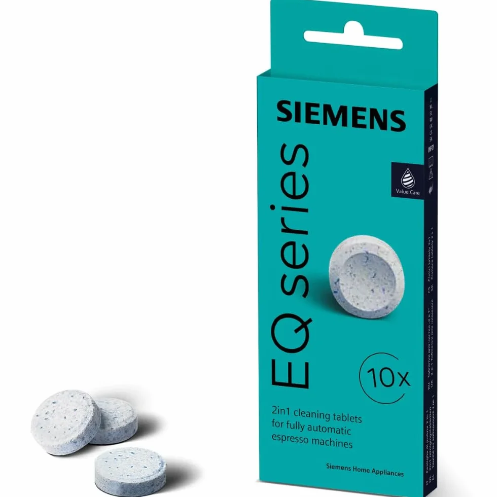 Siemens TZ80001B - Pastiglie per la pulizia EQ Bean to Cup Macchine da caffè, colore: Bianco