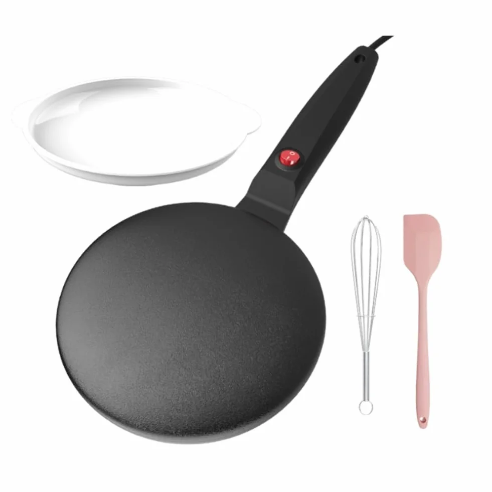 Pancake Maker Elettrico Piastra per Crepe 600W Antiaderente Portatile Spina EU