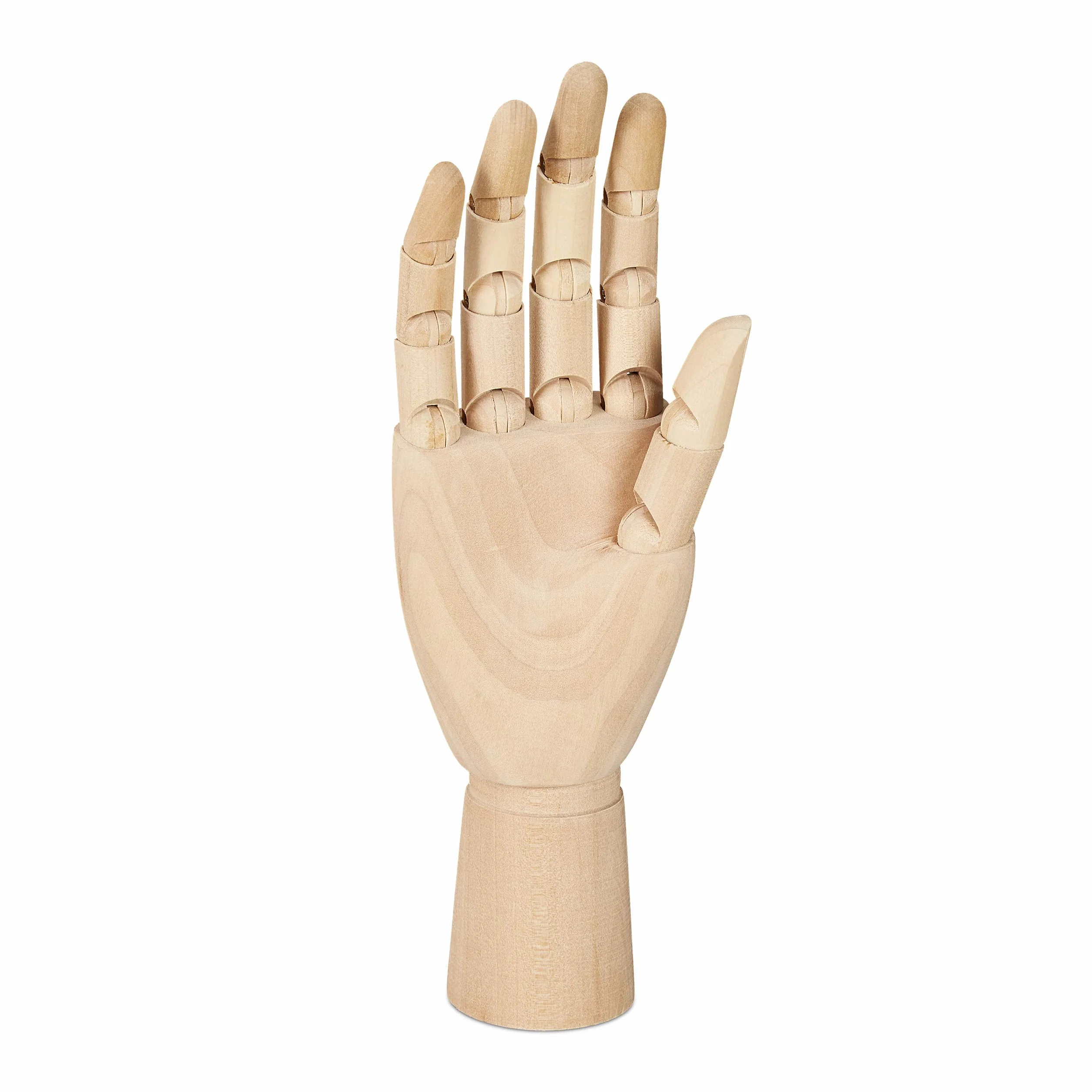 Relaxdays Mano di Legno Snodabile Destra 25x8x5 cm Dita Flessibili Modello Disegnare