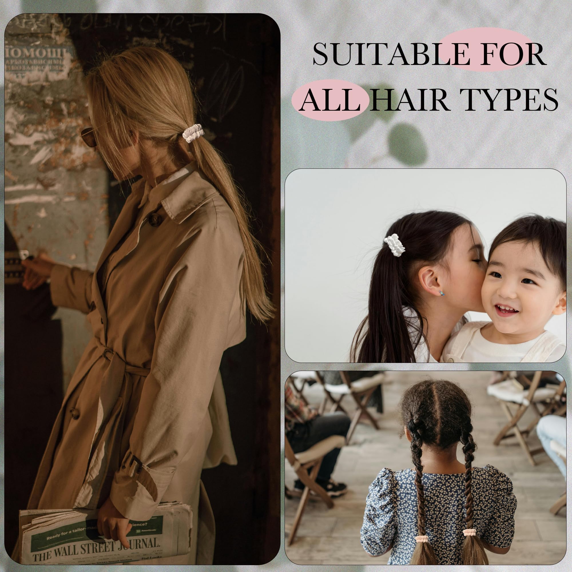 Mulberry Silk Slim Hair Scrunchies