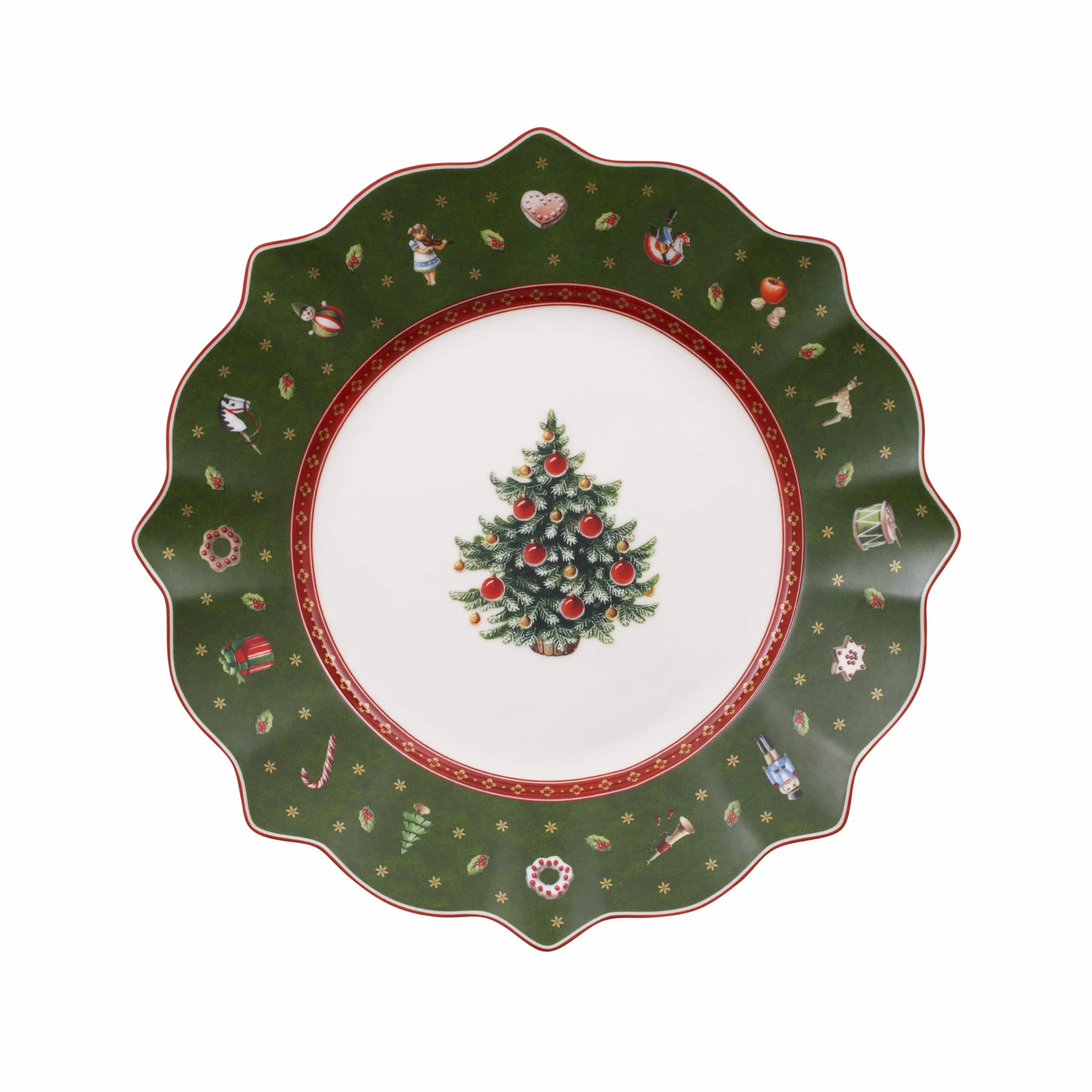 Villeroy & Boch Toy's Delight Piatto da Dessert/Colazione Verde e Bianco Ceramica Porcellana Premium