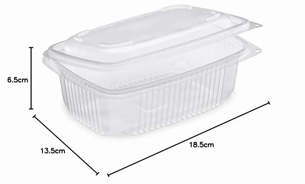 ONDIPACK 800 Vaschette microonde 800 ml confezione 50 pezzi coperchio bombato cerniera