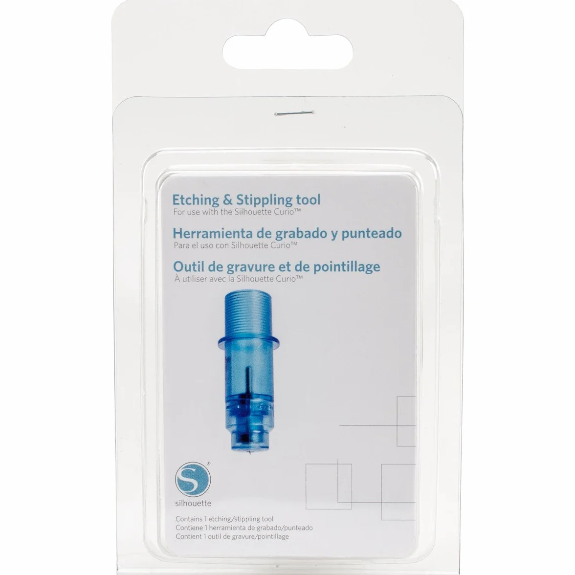 Silhouette - Strumento per stippling, blu, 115 mm x 85 mm x 20 mm