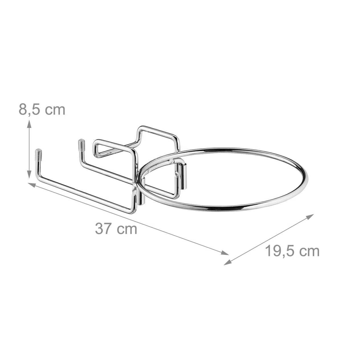 Relaxdays Champagne Cooler, portabottiglie per vino freddo da tavolo, Ø 18 m, poco ingombrante, per spumante, in ferro, argento