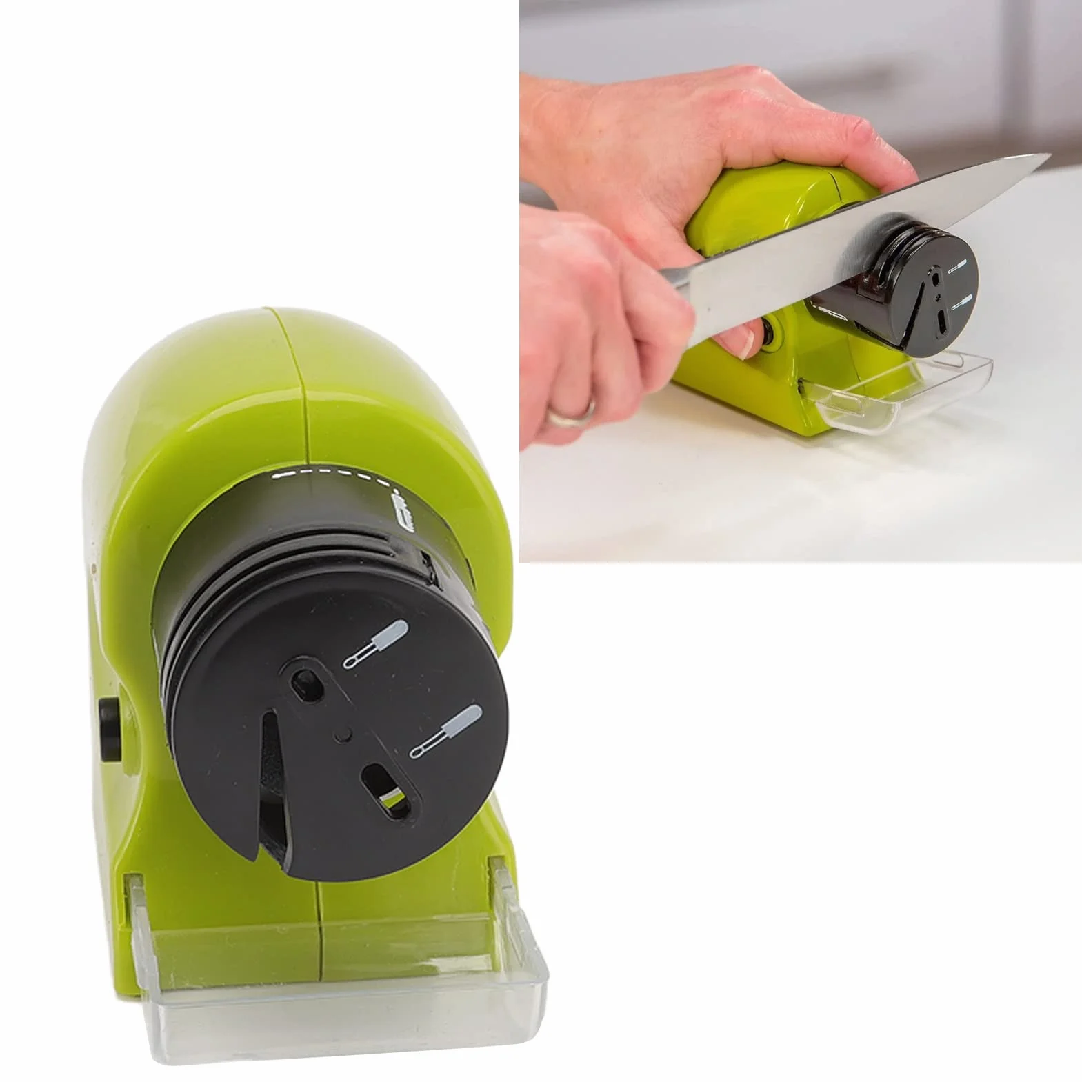 Automatic Electric Knife Sharpener Swifty Sharp Black Quick Sharpening Tool for Kitchen