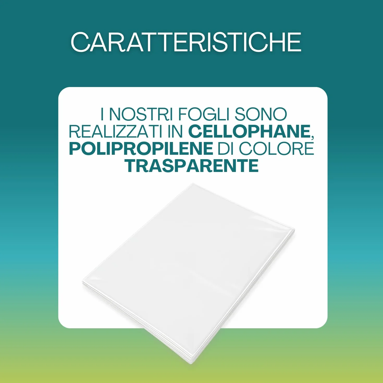 Fogli Cellophane 50 Pezzi, fogli Trasparenti, misura pari a 100 x 130,5 cm, carta per cesti, confezionare piante, per regalo Natale, Pasqua, Feste ed Eventi