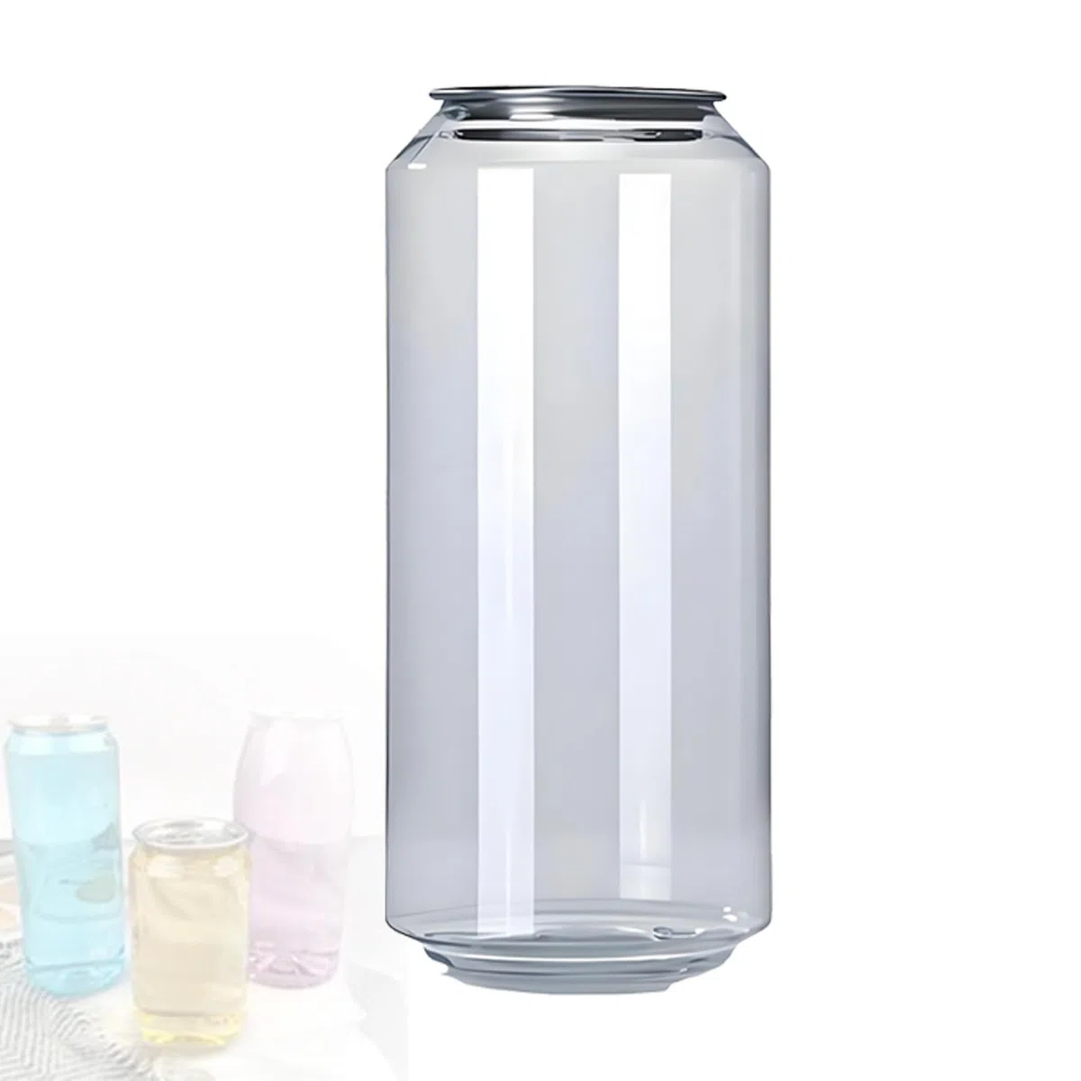 Bicchieri di plastica usa e getta trasparenti con design a prova di perdite e tappi in alluminio per succhi e boba, compatibili con sigillanti automatici per tazze, 500 ml