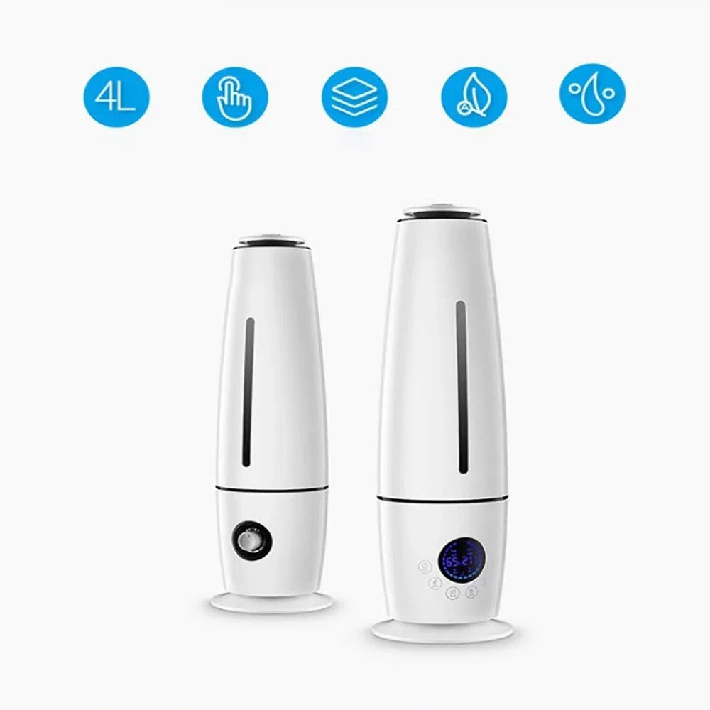 Umidificatore per Camera da Letto Purificazione di ioni Negativi Uso Domestico Ultra Silenzioso Smart Onda supersonica Cameretta per Bambini Ufficio Adatto per Naso, Occhi e Pelle (Macchine