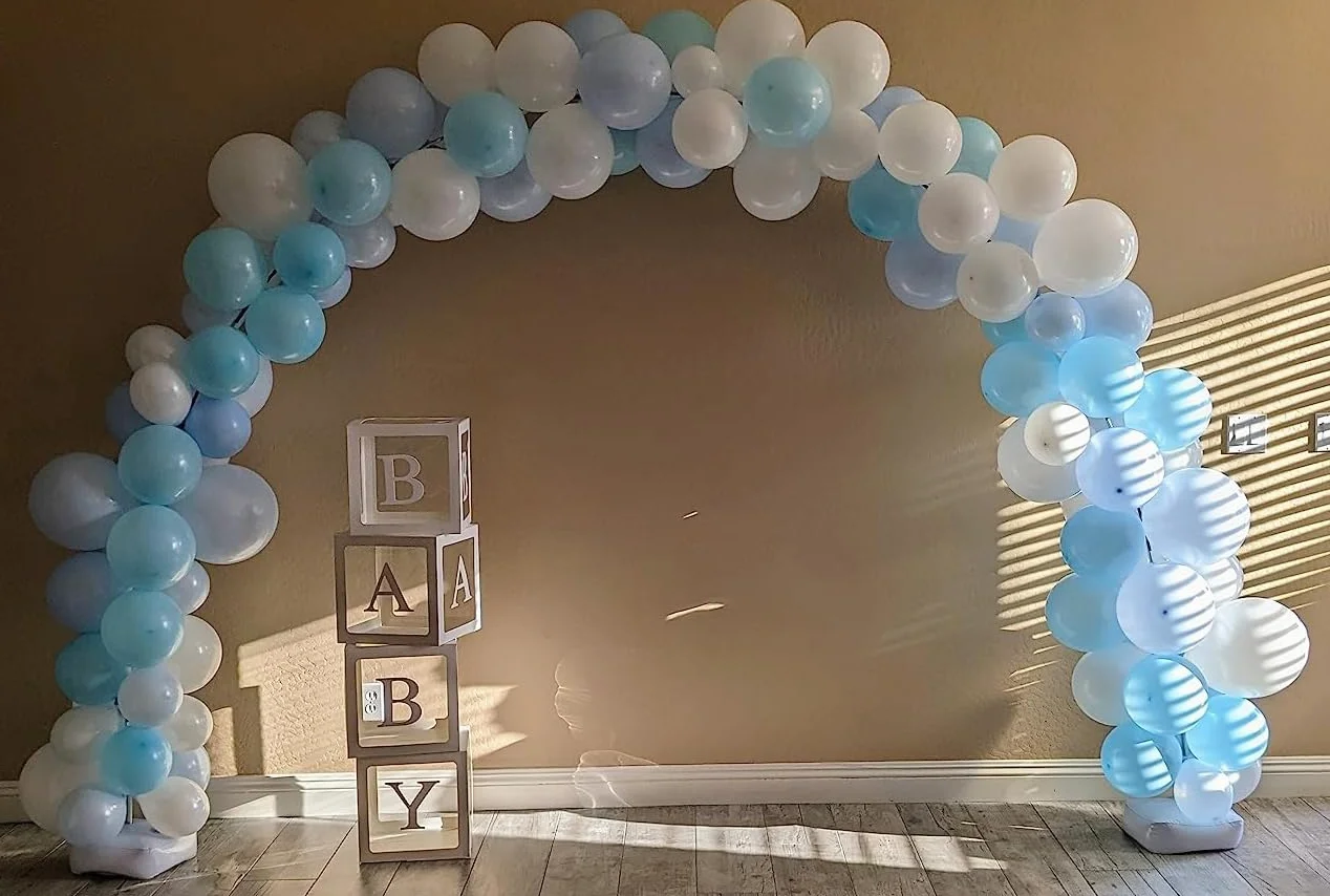 PILIN Kit arco di palloncini riutilizzabile Arco di palloncini bianco 2,3x3,2M regolabile per matrimoni, lauree, compleanni, decorazioni di Natale