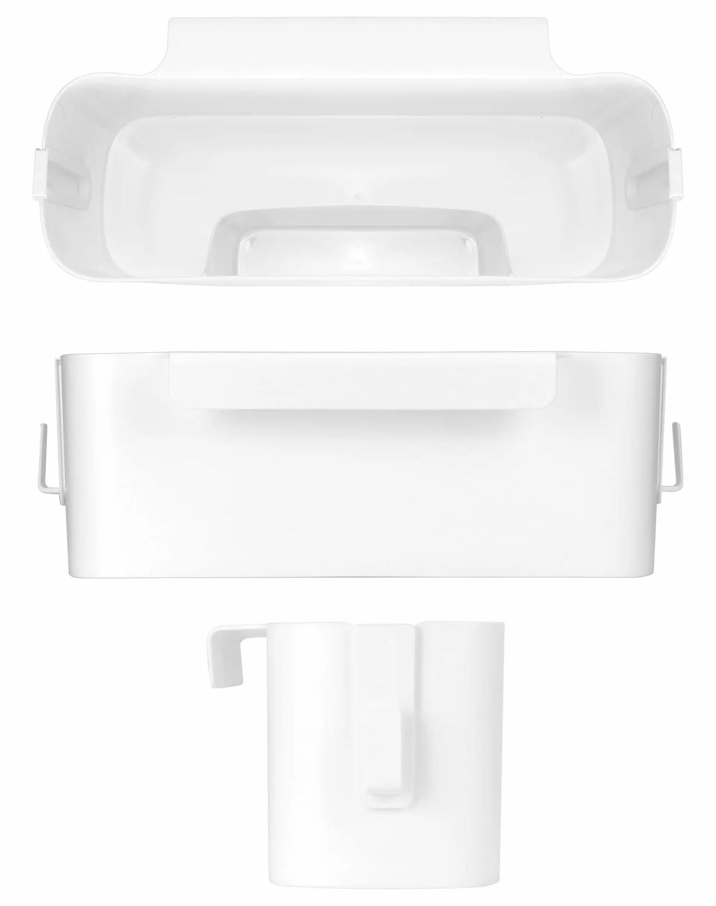 QWORK 2 pezzi cesto portaoggetti da appendere con ganci rimovibili per letto