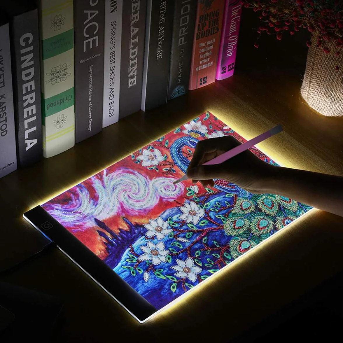 INSANYJ Light Box A4 LED Light Pad per Disegno con Cavo USB, Ultrasottile Lavagna Luminosa (3-Level)