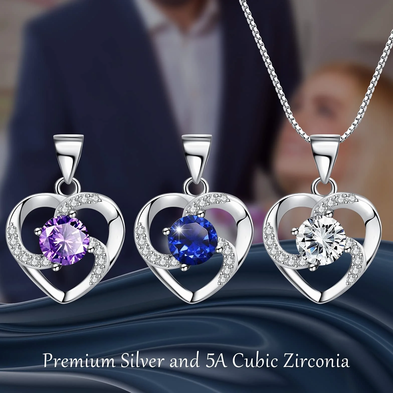Rosa Eterna Confezione Regalo con Collana per Donna, San Valentino, Anniversario, Compleanno