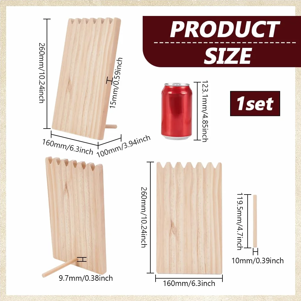 FINGERINSPIRE Espositore per Collane in Legno Portatile Rettangolare per Gioielli