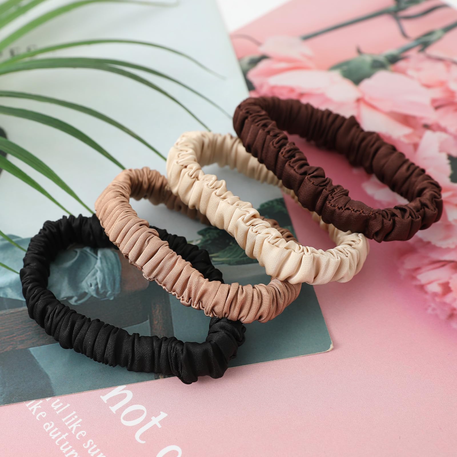 Mulberry Silk Skinny Scrunchies