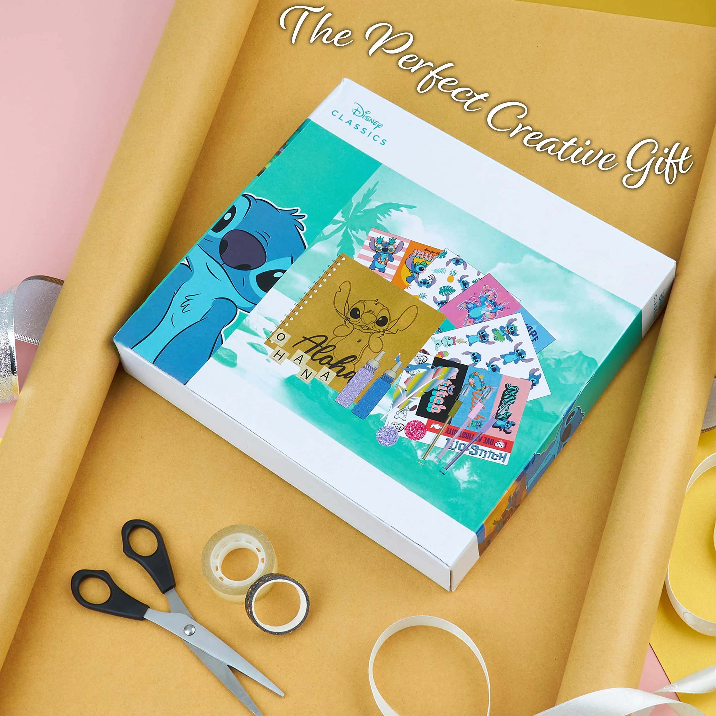 Disney Stitch Scrapbooking Kit, Album Fotografico Fai da Te Bambina Ragazza con 50 Accessori, Cancelleria, Stickers